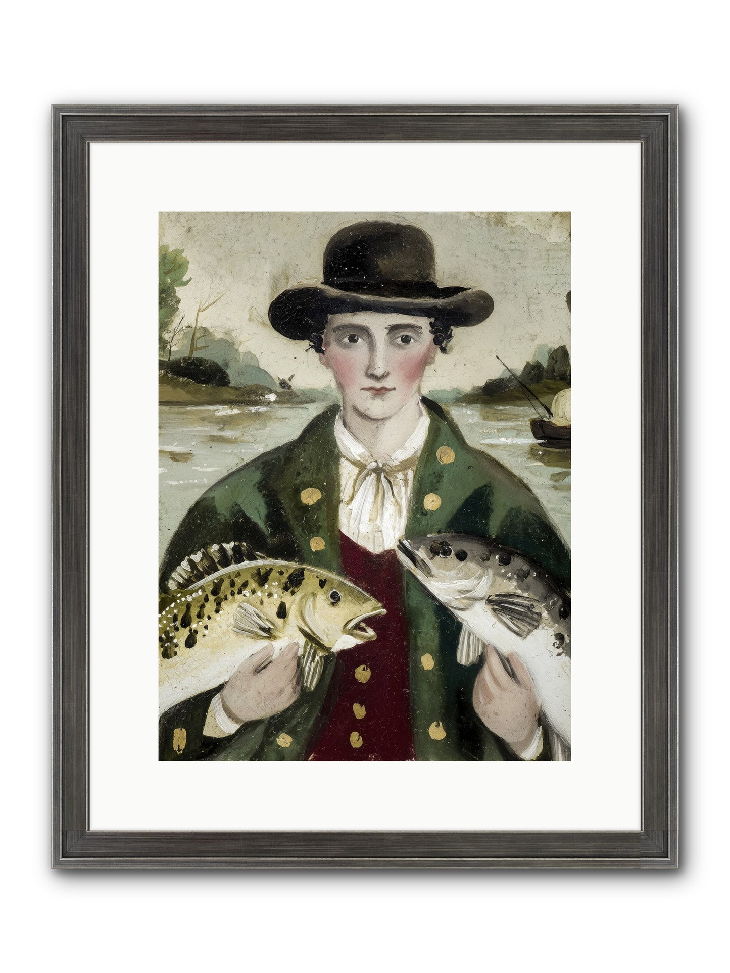 Tide Walker Framed Print - Slimwoods Black/Silver 12x16