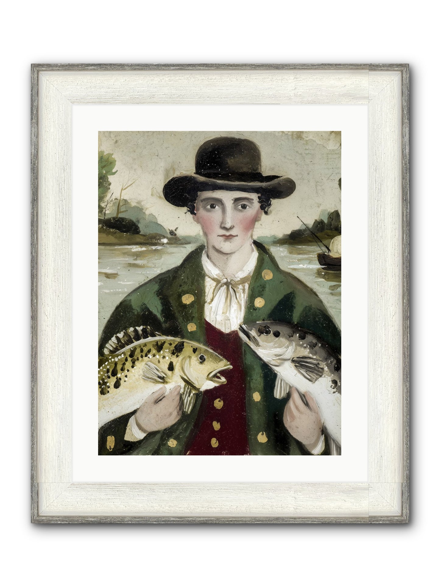 Tide Walker Framed Print - Driftwood White 18x24