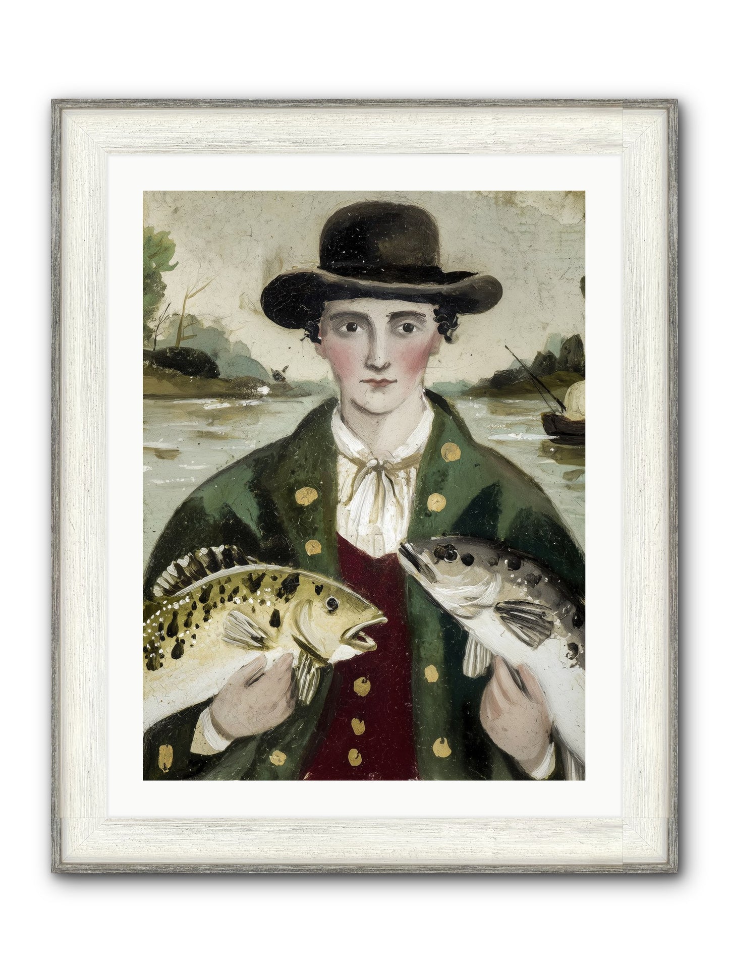 Tide Walker Framed Print - Driftwood White 24x32
