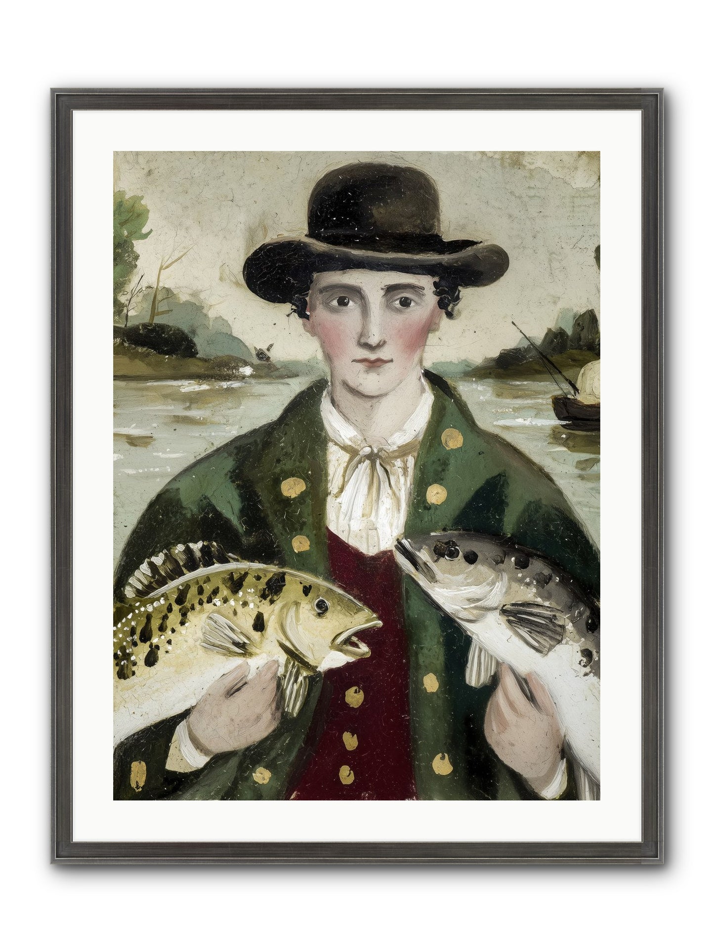 Tide Walker Framed Print - Slimwoods Black/Silver 24x32