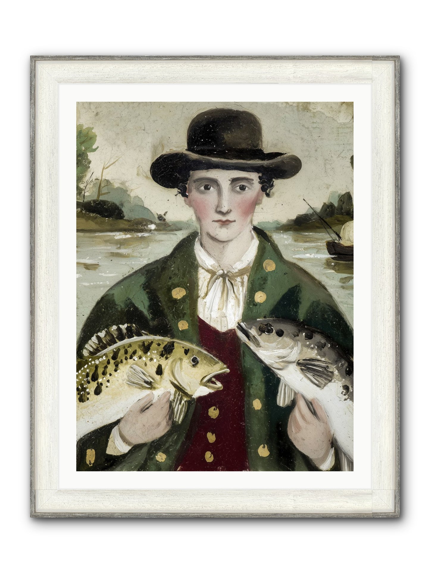 Tide Walker Framed Print - Driftwood White 30x40