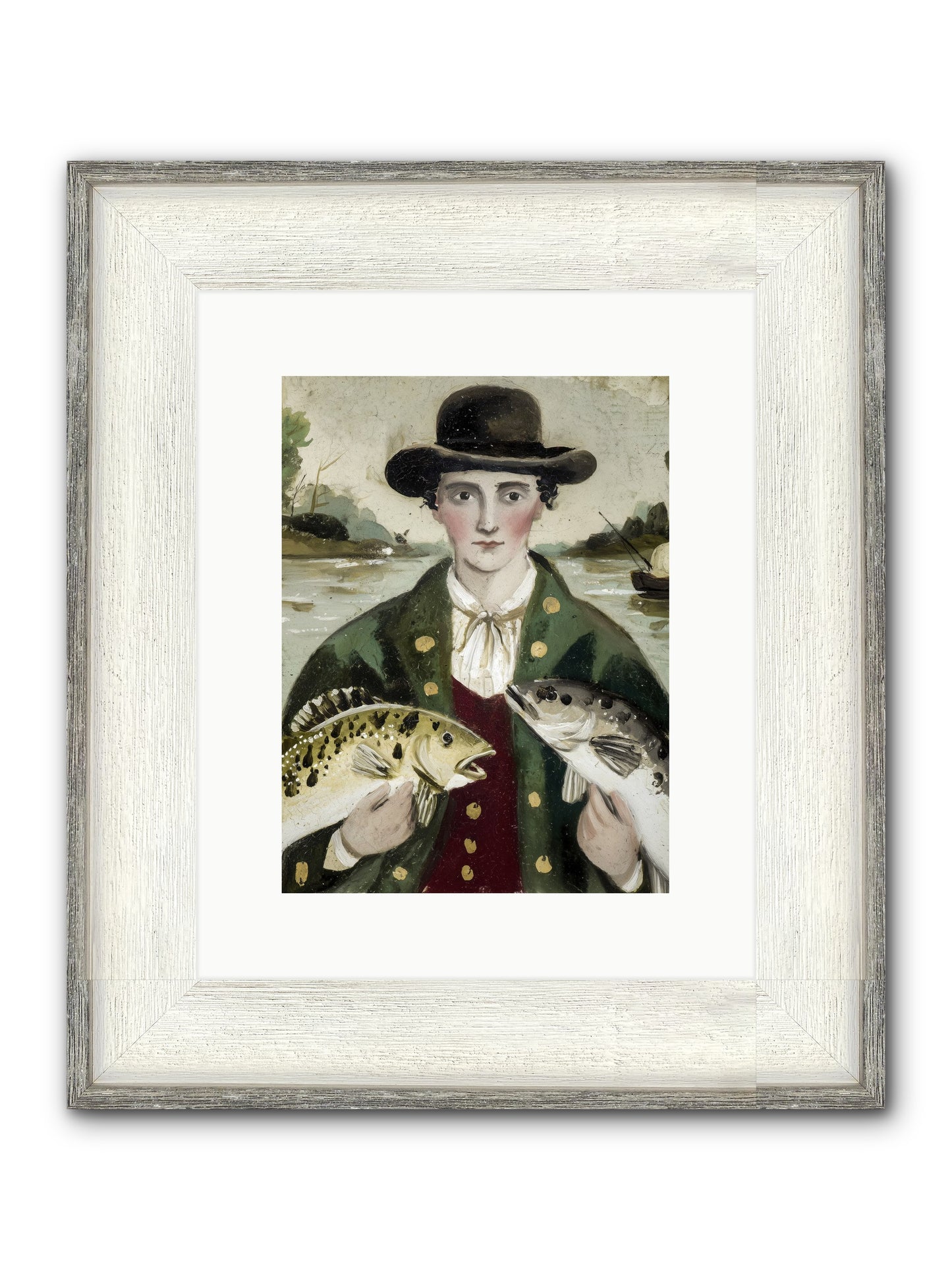 Tide Walker Framed Print - Driftwood White 9x12