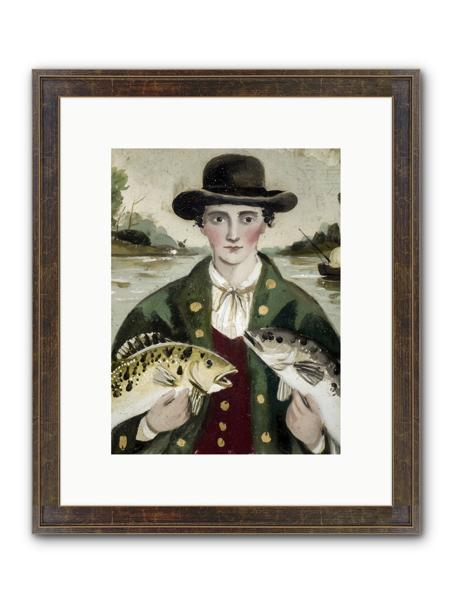 Tide Walker Framed Print - Slimwoods Black/Gold 9x12