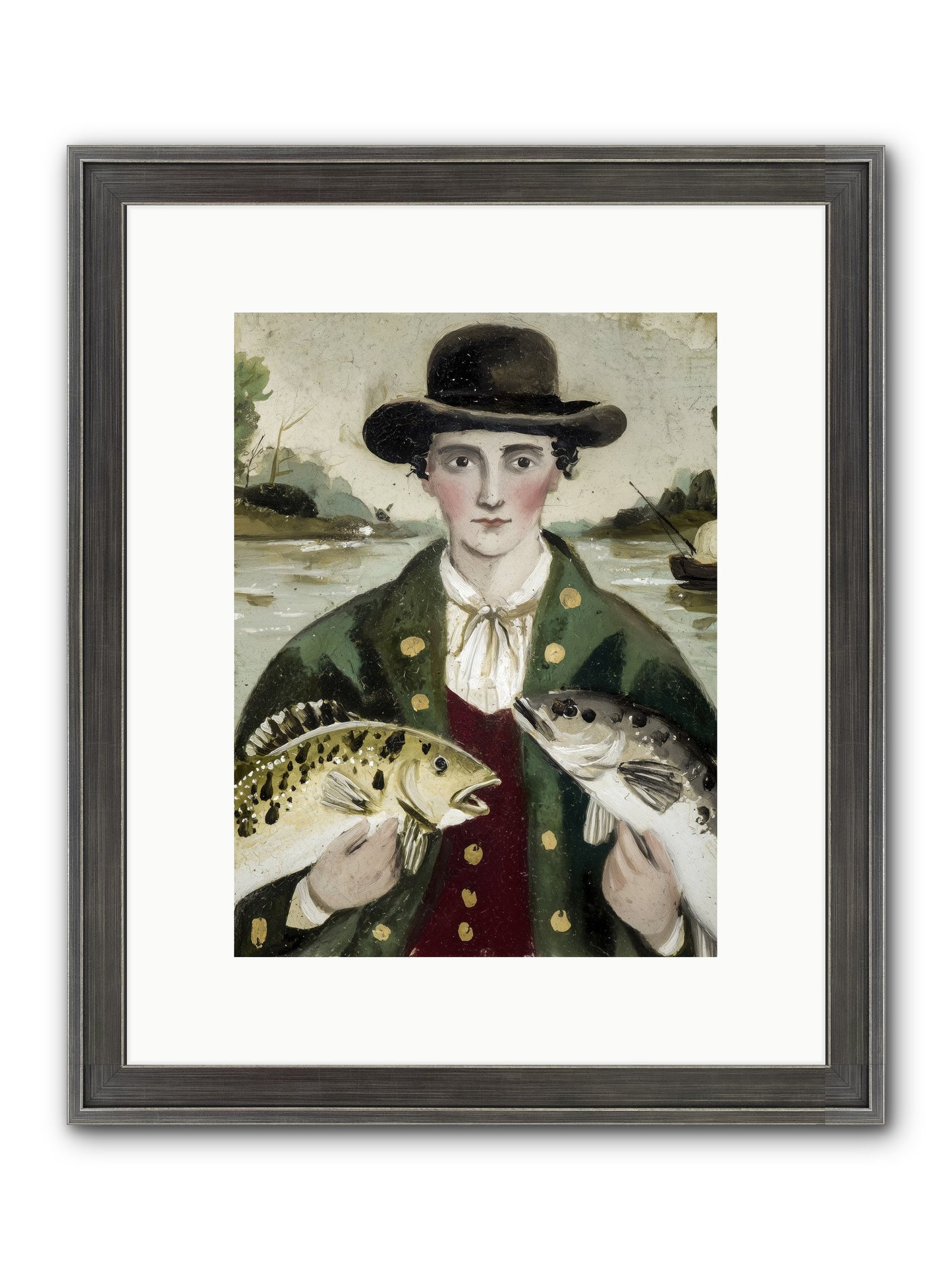 Tide Walker Framed Print - Slimwoods Black/Silver 9x12