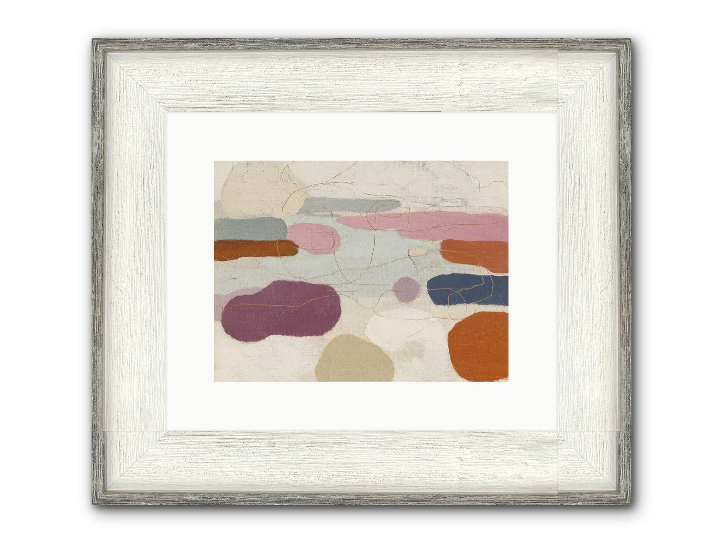 Tideline Framed Print - Driftwood White 12x9