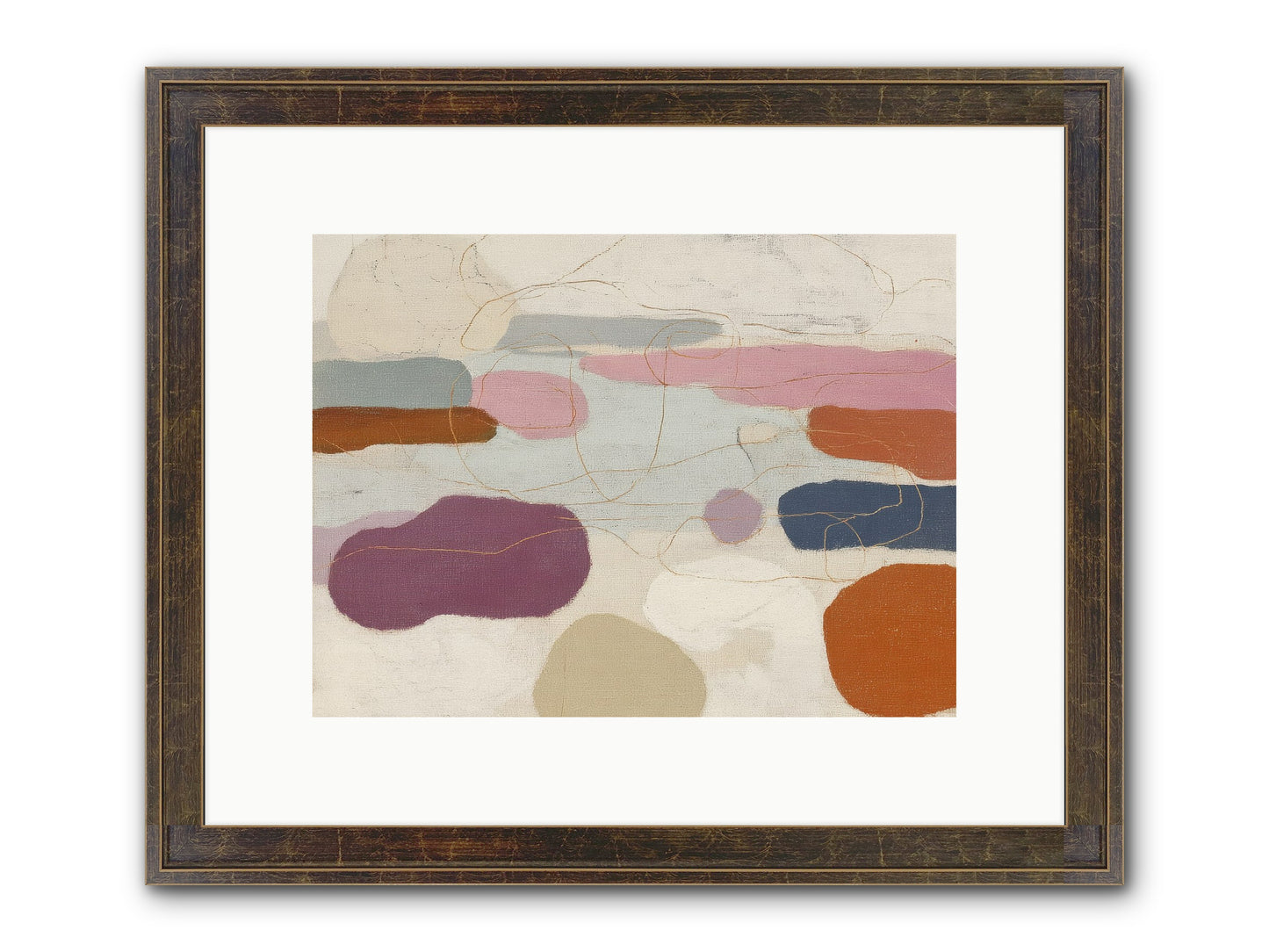 Tideline Framed Print - Slimwoods Black/Gold 12x9
