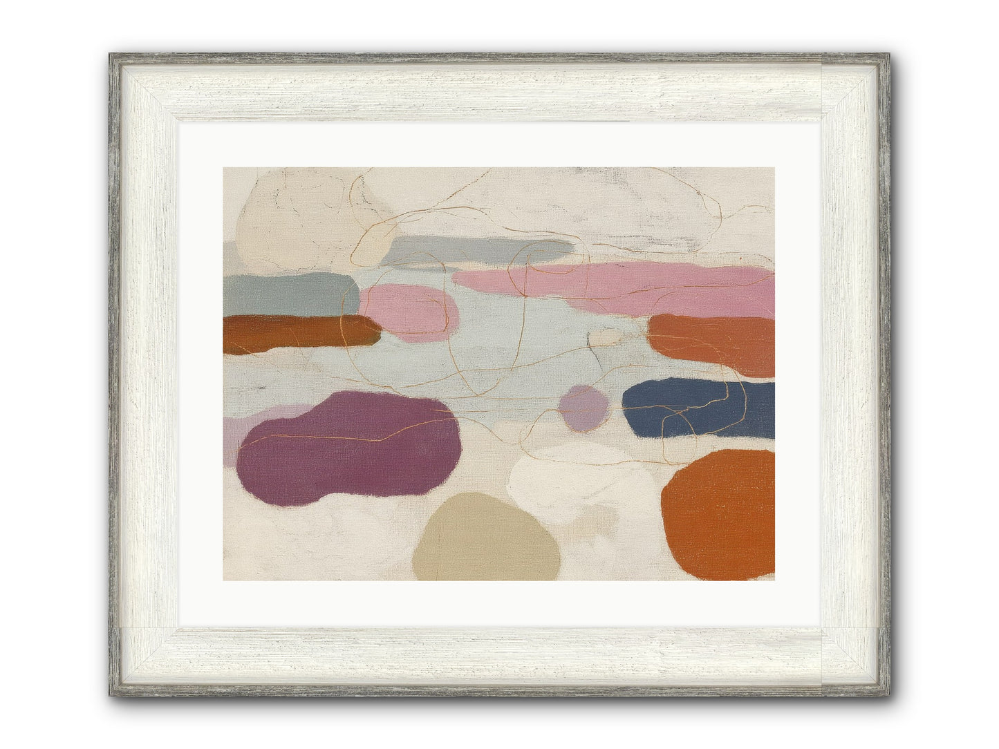 Tideline Framed Print - Driftwood White 24x18