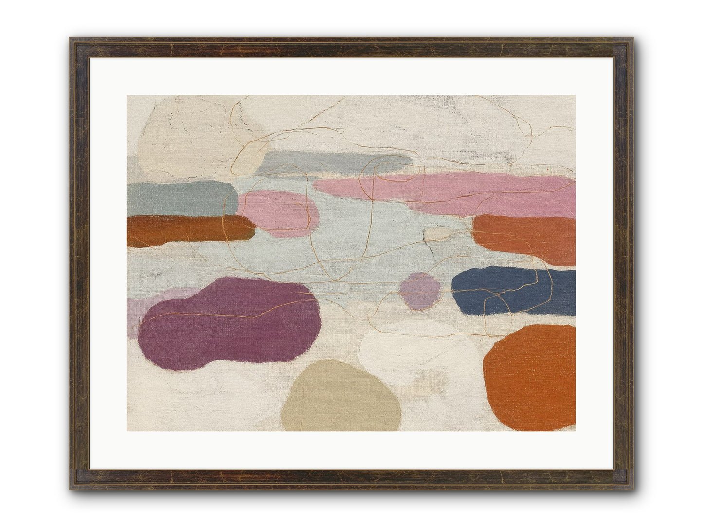 Tideline Framed Print - Slimwoods Black/Gold 24x18