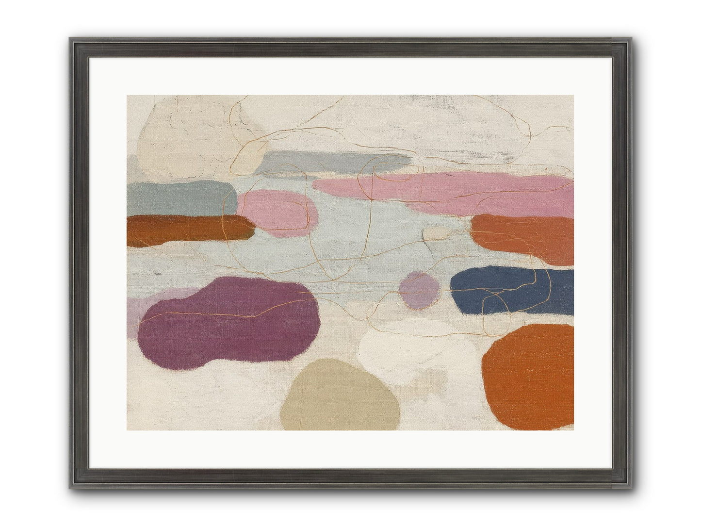 Tideline Framed Print - Slimwoods Black/Silver 24x18