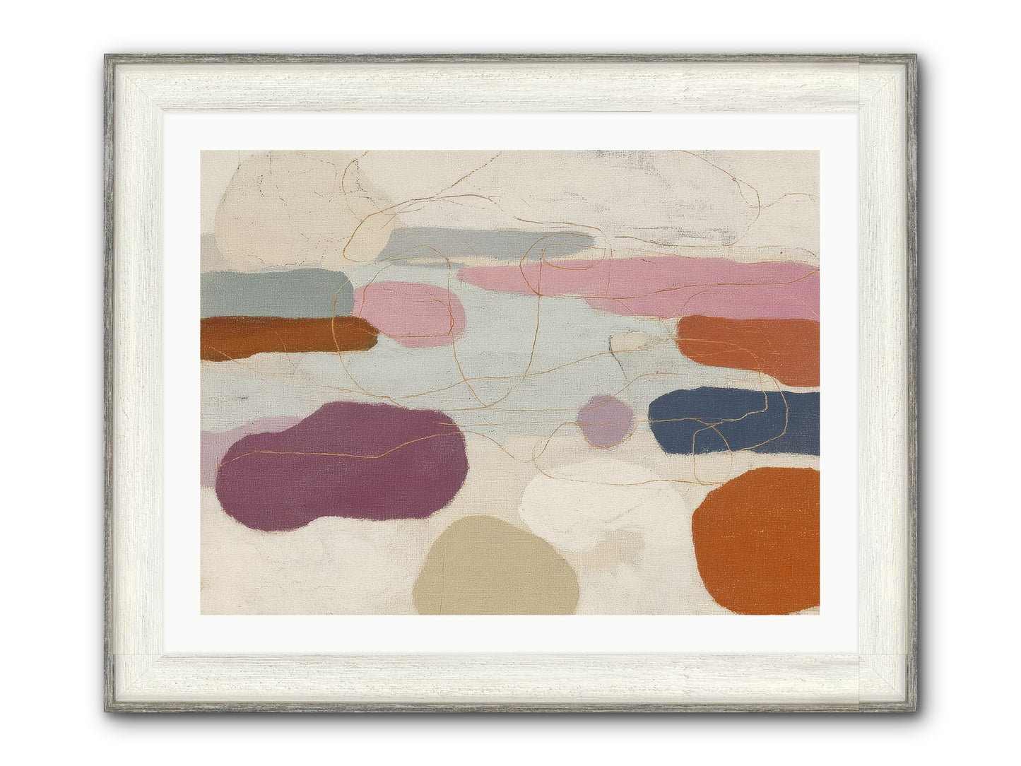 Tideline Framed Print - Driftwood White 32x24