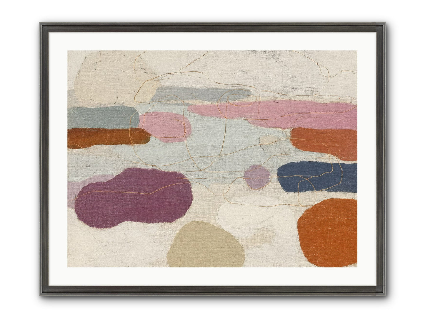 Tideline Framed Print - Slimwoods Black/Silver 32x24