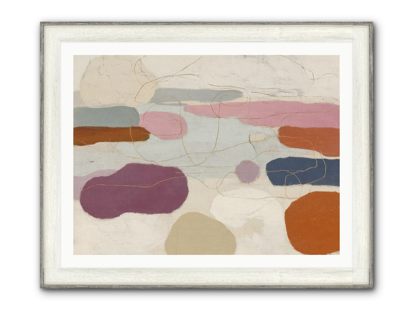 Tideline Framed Print - Driftwood White 40x30