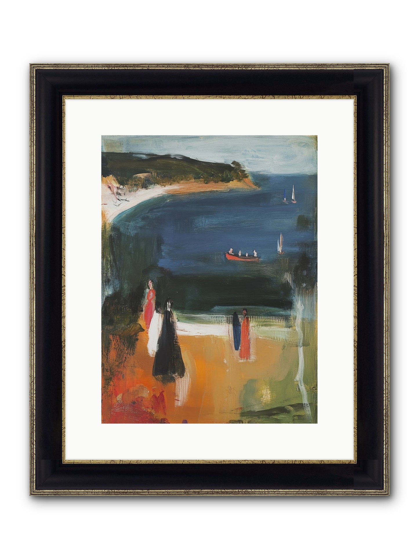 Tides Of Enchantment Framed Print - Black & Gold 12x16