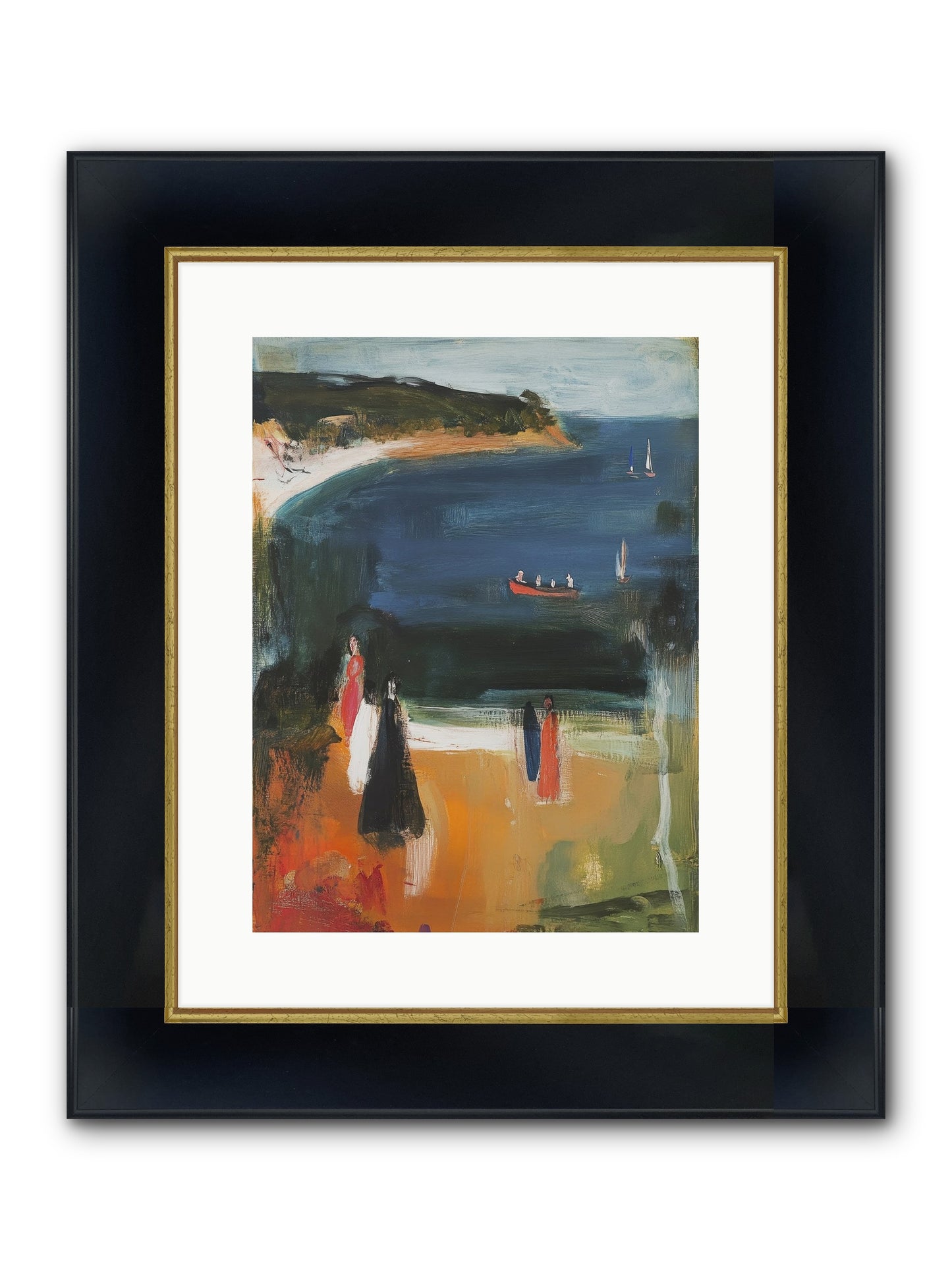 Tides Of Enchantment Framed Print - Wide Black w/Gold 12x16