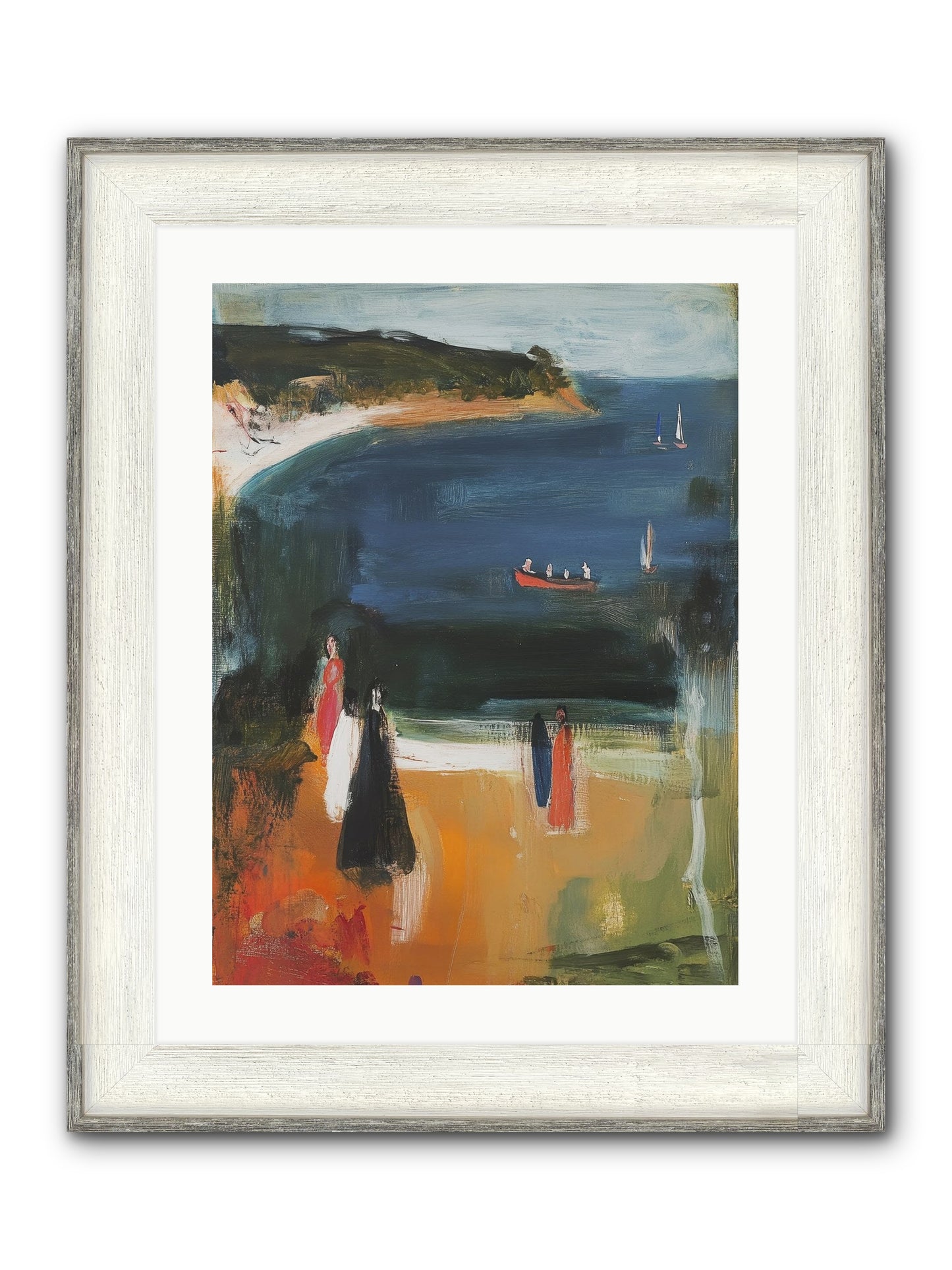 Tides Of Enchantment Framed Print - Driftwood White 18x24