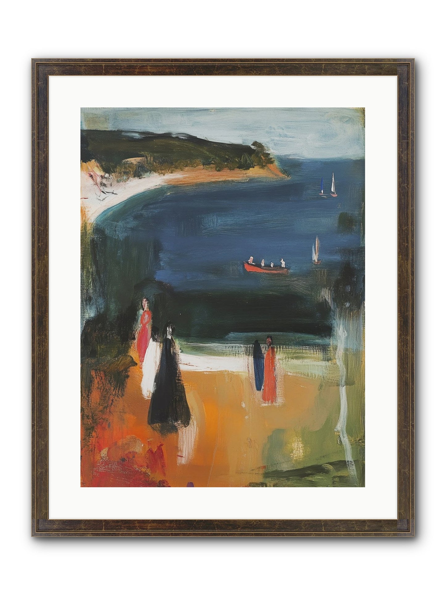 Tides Of Enchantment Framed Print - Slimwoods Black/Gold 18x24