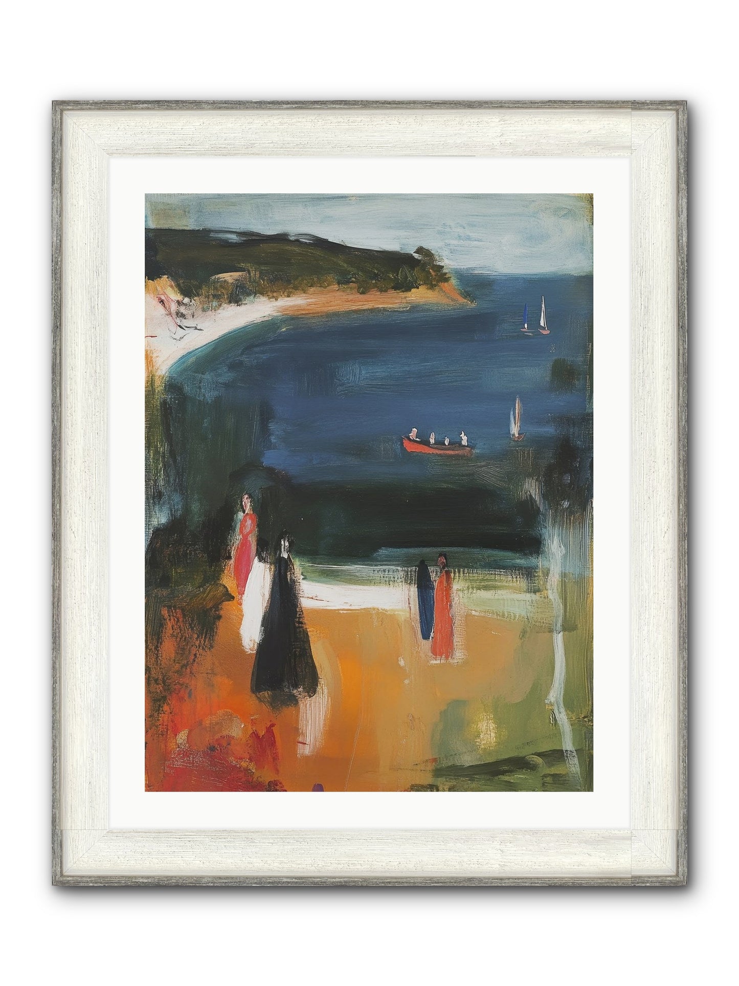 Tides Of Enchantment Framed Print - Driftwood White 24x32