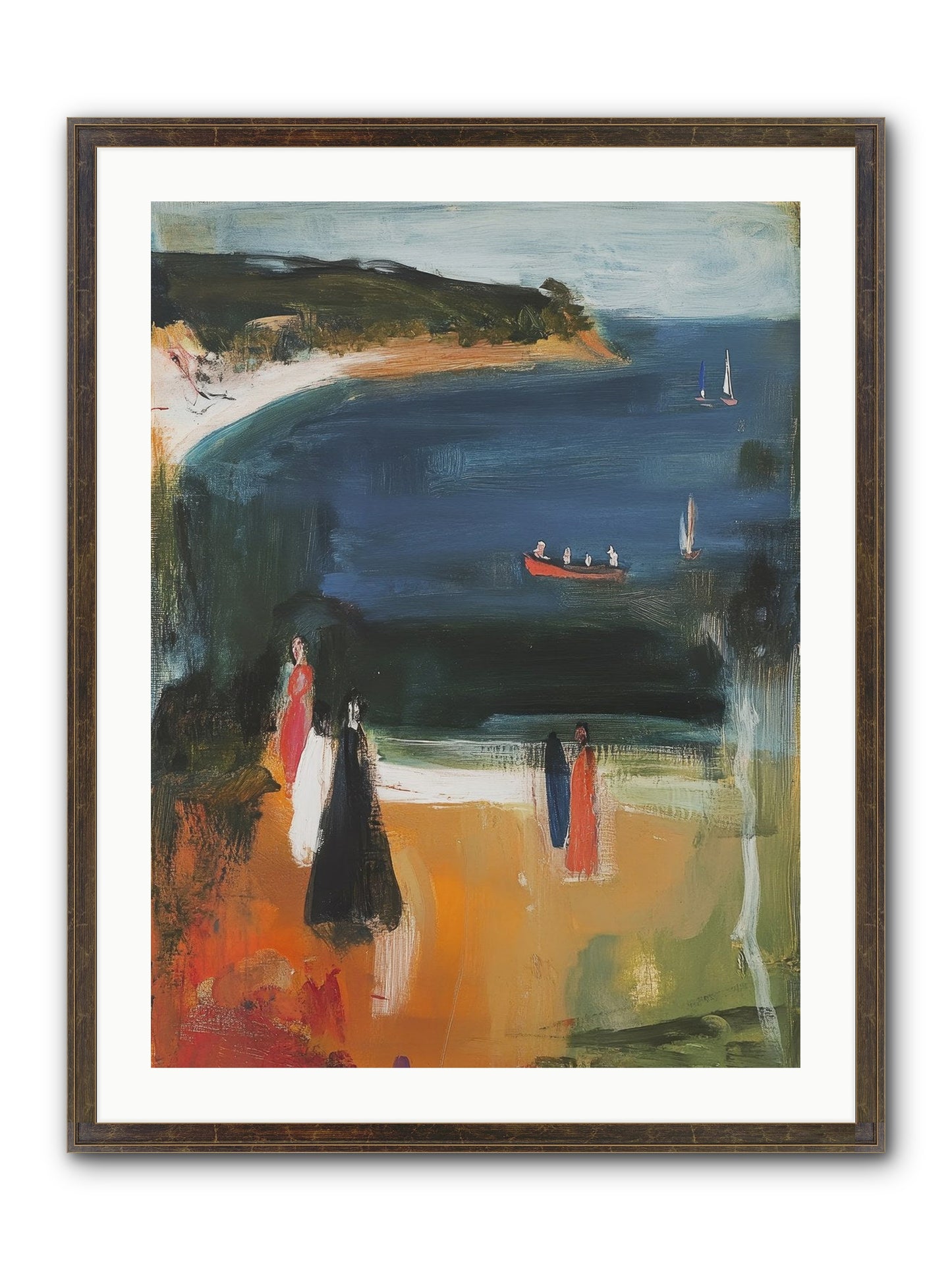 Tides Of Enchantment Framed Print - Slimwoods Black/Gold 24x32
