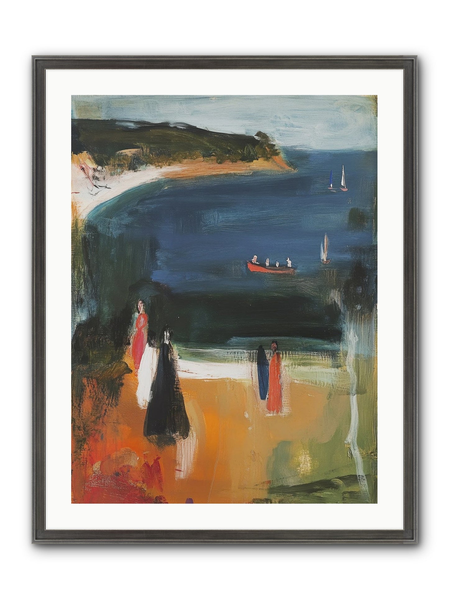 Tides Of Enchantment Framed Print - Slimwoods Black/Silver 24x32
