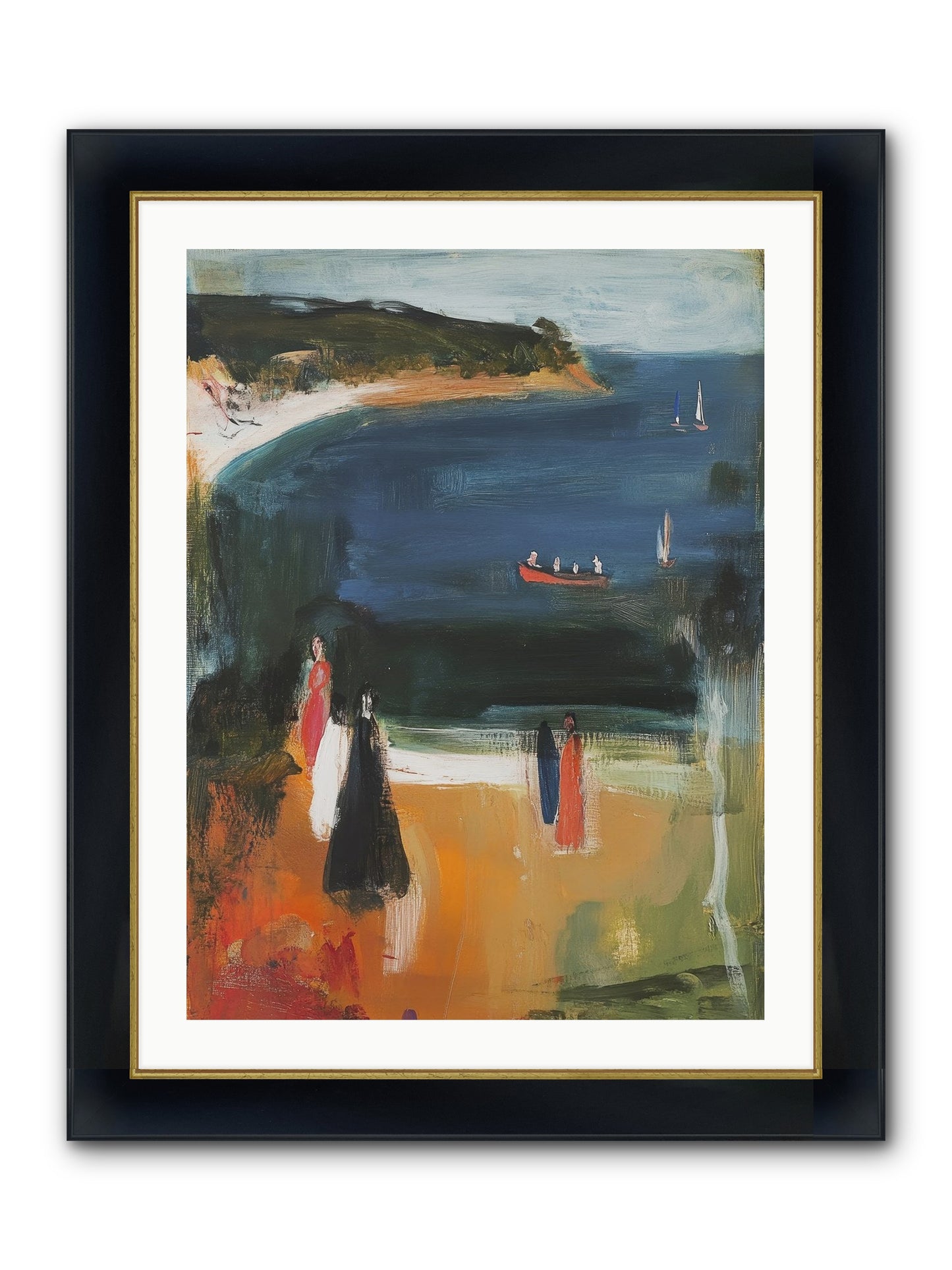 Tides Of Enchantment Framed Print - Wide Black w/Gold 24x32