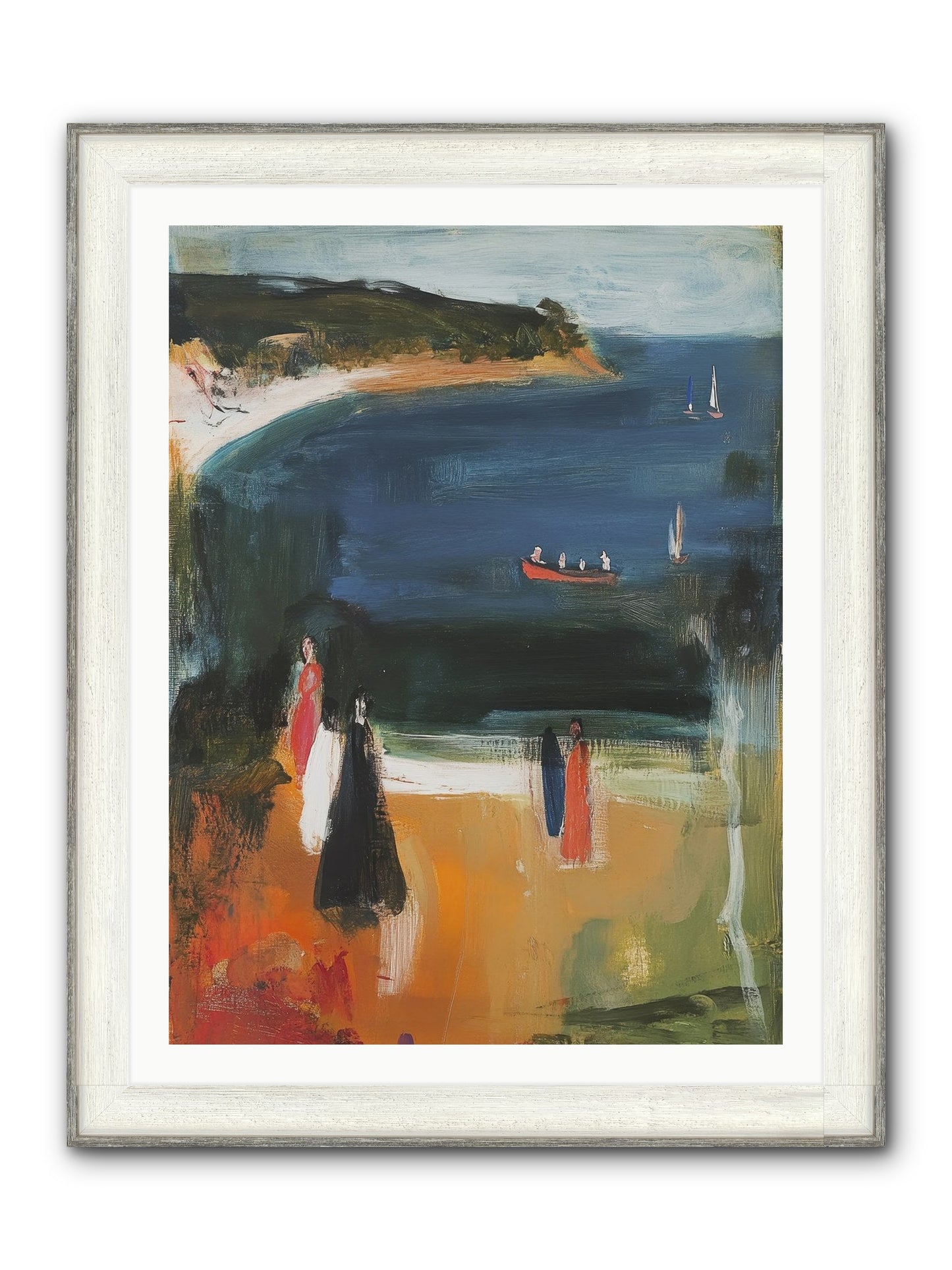 Tides Of Enchantment Framed Print - Driftwood White 30x40