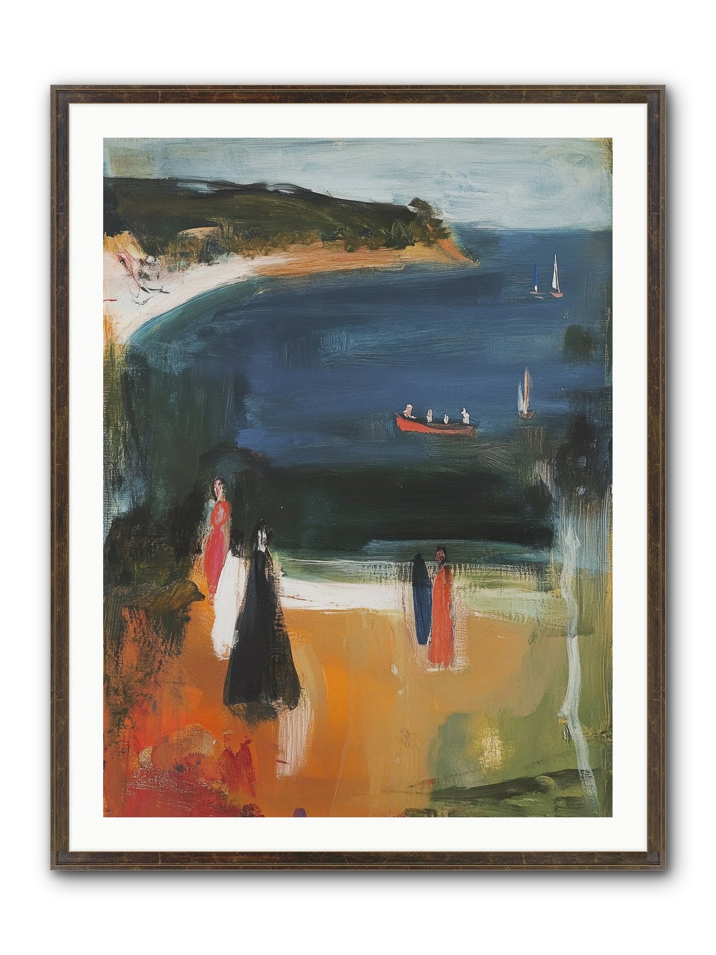 Tides Of Enchantment Framed Print - Slimwoods Black/Gold 30x40