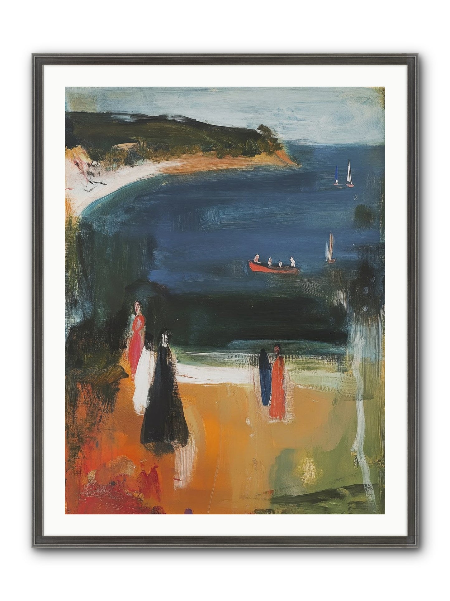 Tides Of Enchantment Framed Print - Slimwoods Black/Silver 30x40