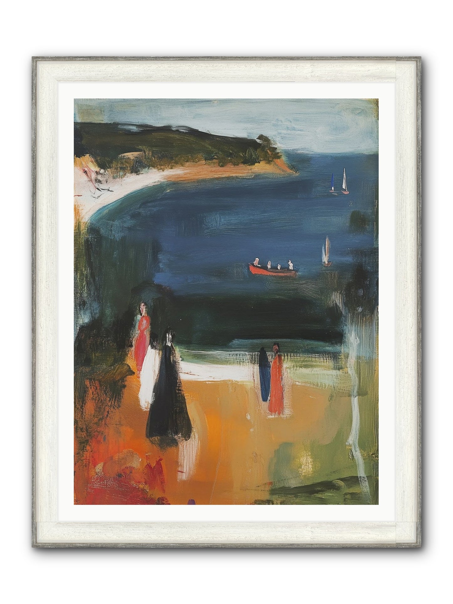 Tides Of Enchantment Framed Print - Driftwood White 36x48