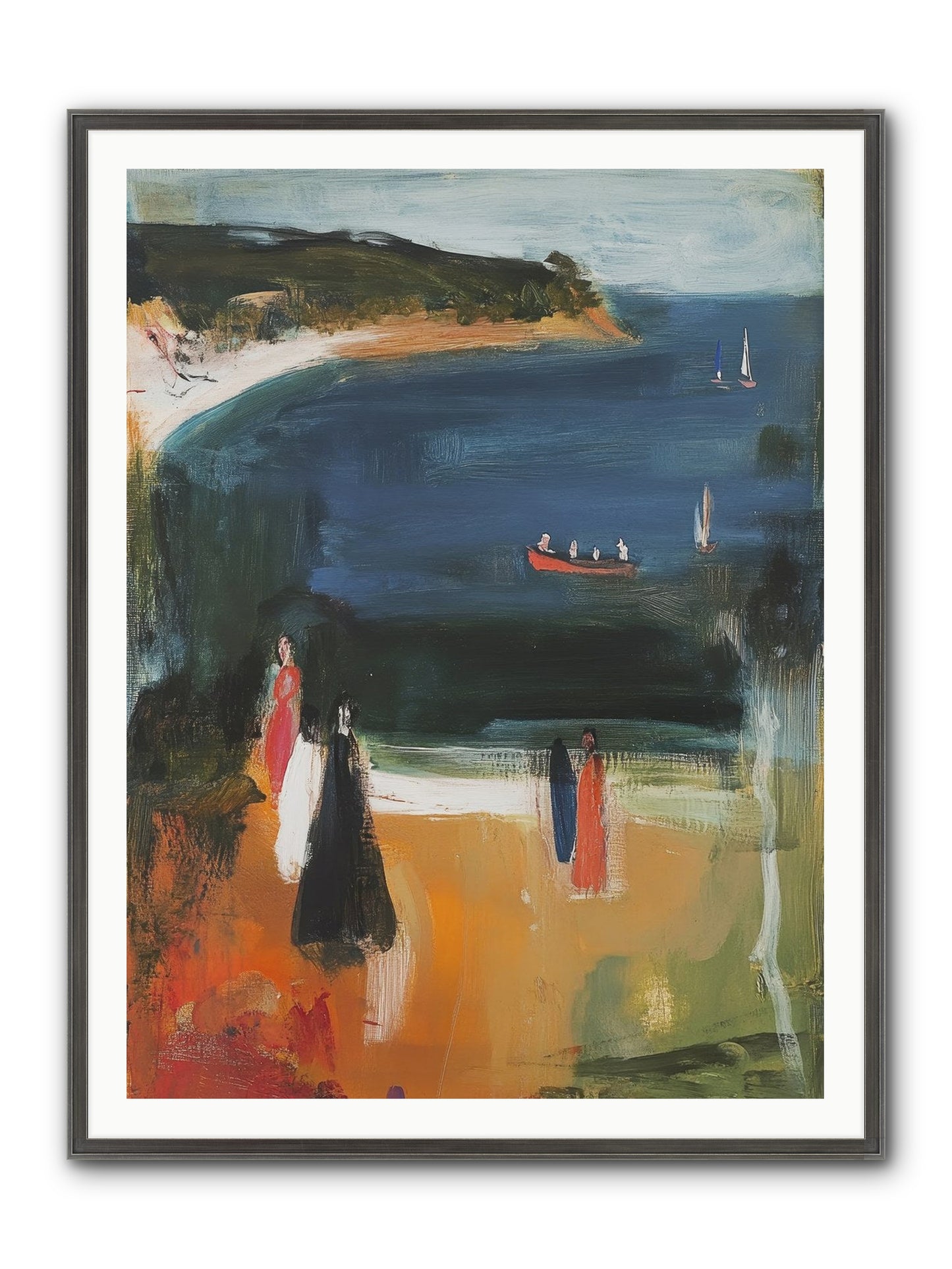 Tides Of Enchantment Framed Print - Slimwoods Black/Silver 36x48