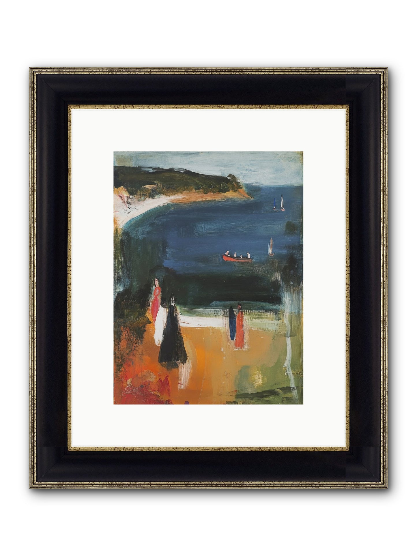 Tides Of Enchantment Framed Print - Black & Gold 9x12