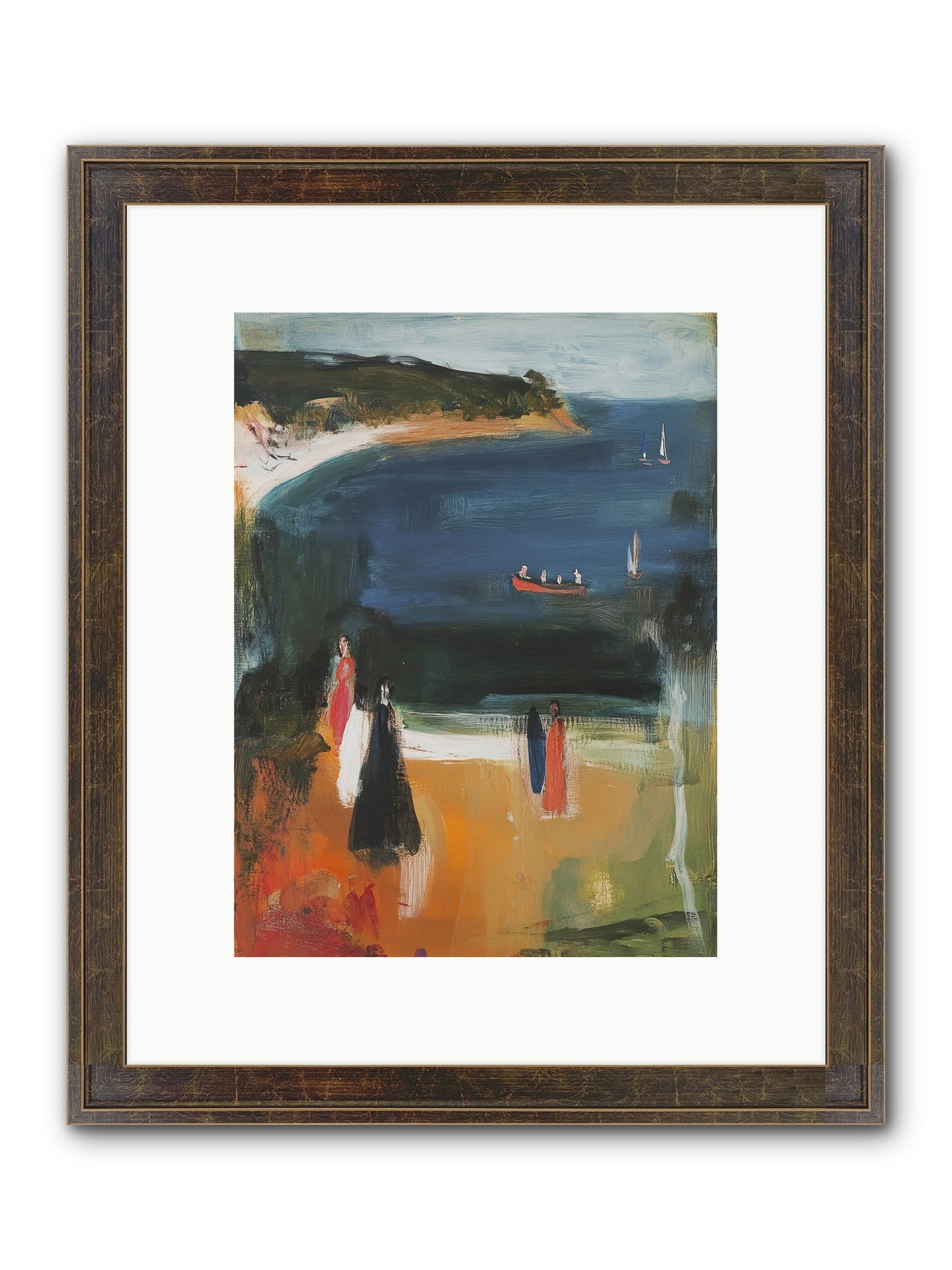 Tides Of Enchantment Framed Print - Slimwoods Black/Gold 9x12
