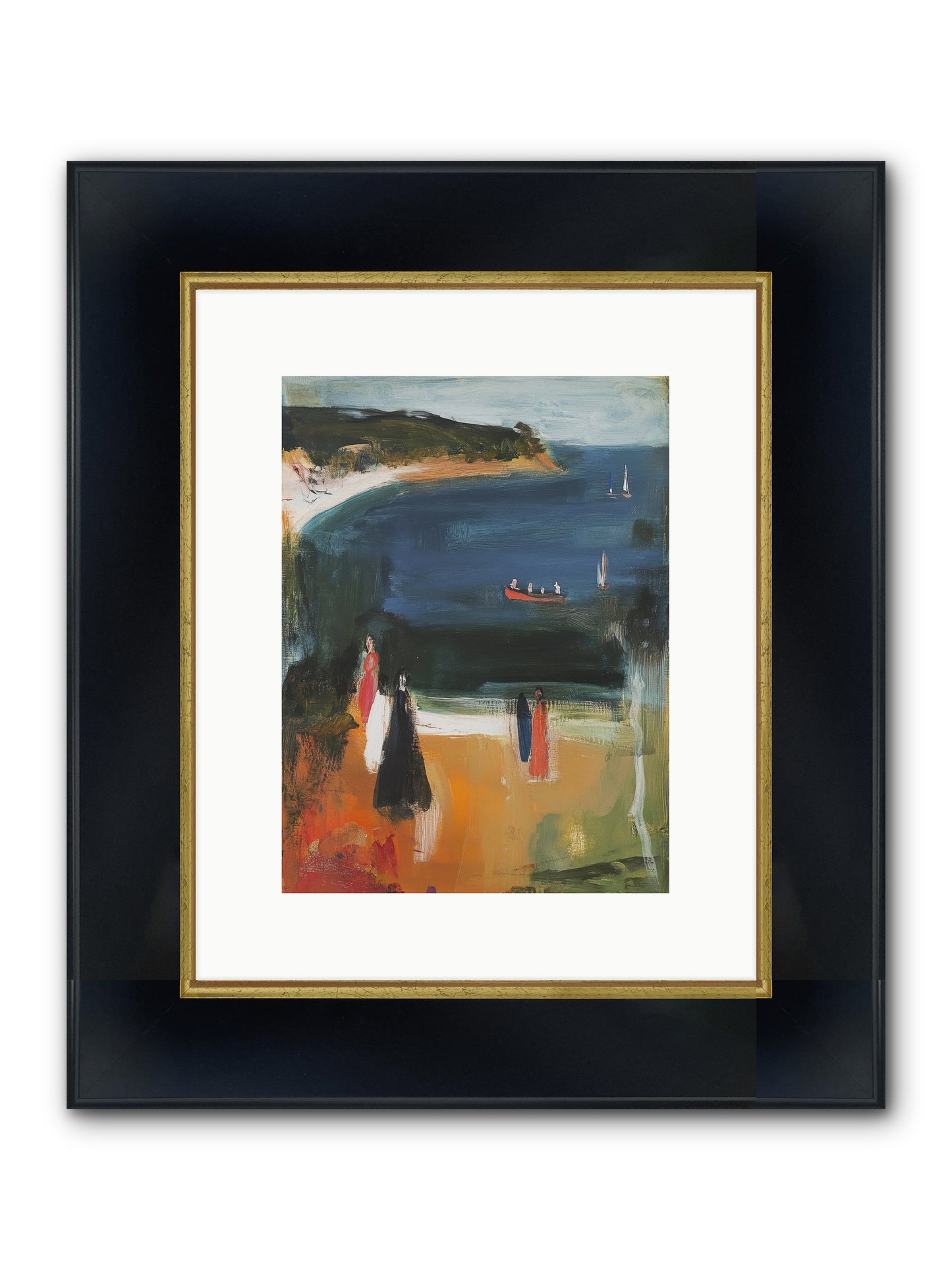 Tides Of Enchantment Framed Print - Wide Black w/Gold 9x12