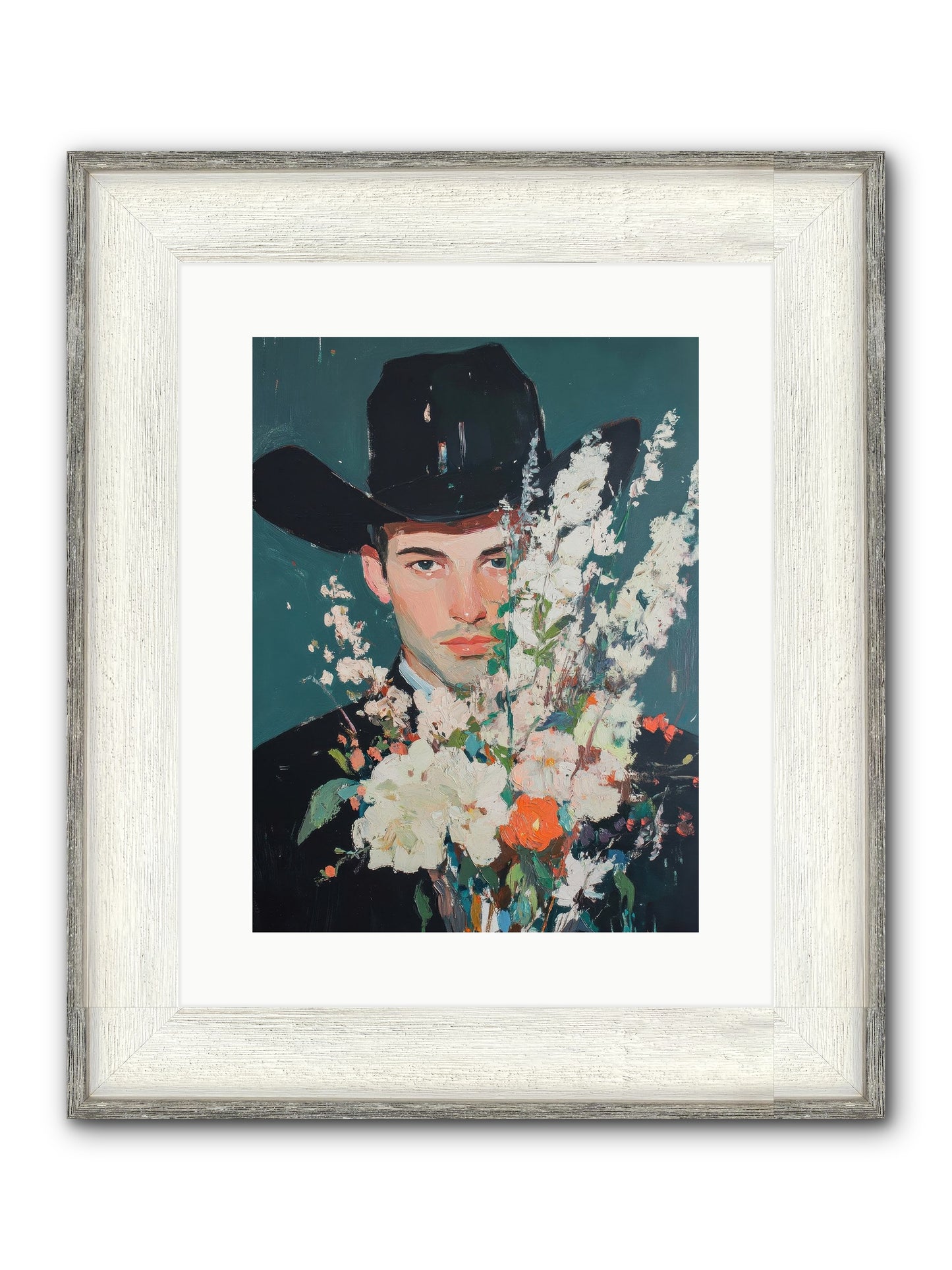 Timber Line Trance Framed Print - Driftwood White 12x16
