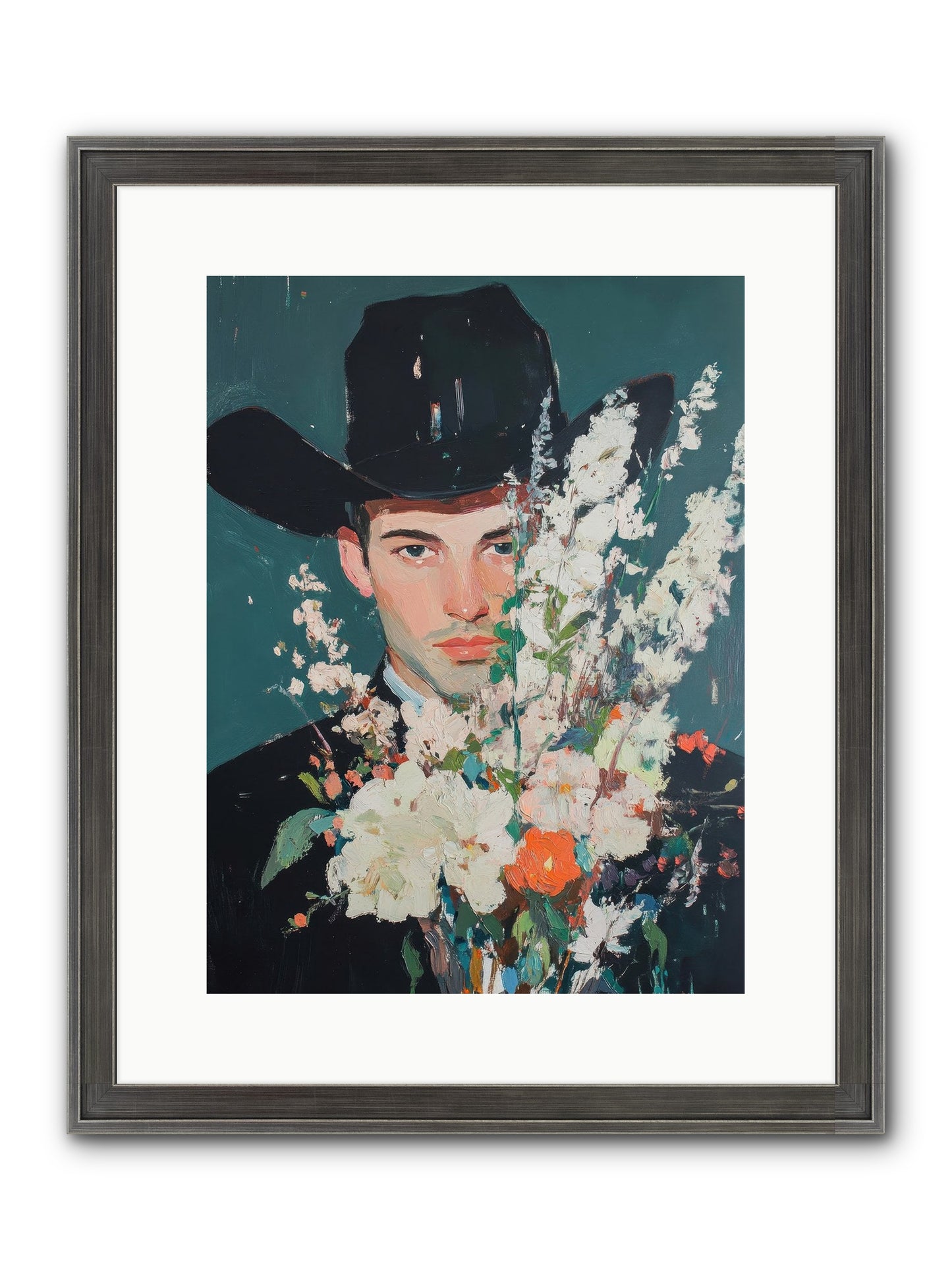 Timber Line Trance Framed Print - Slimwoods Black/Silver 12x16