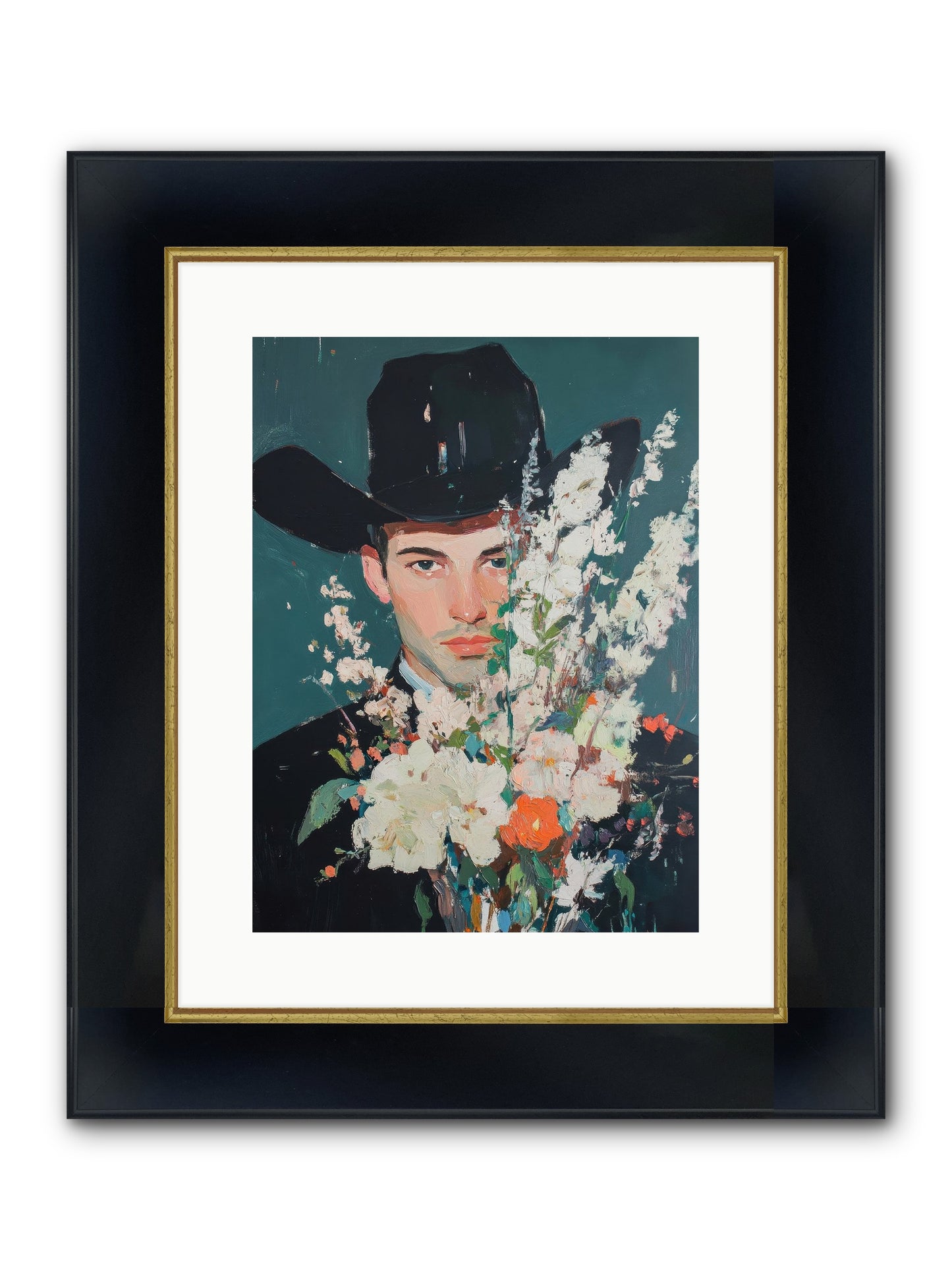 Timber Line Trance Framed Print - Wide Black w/Gold 12x16