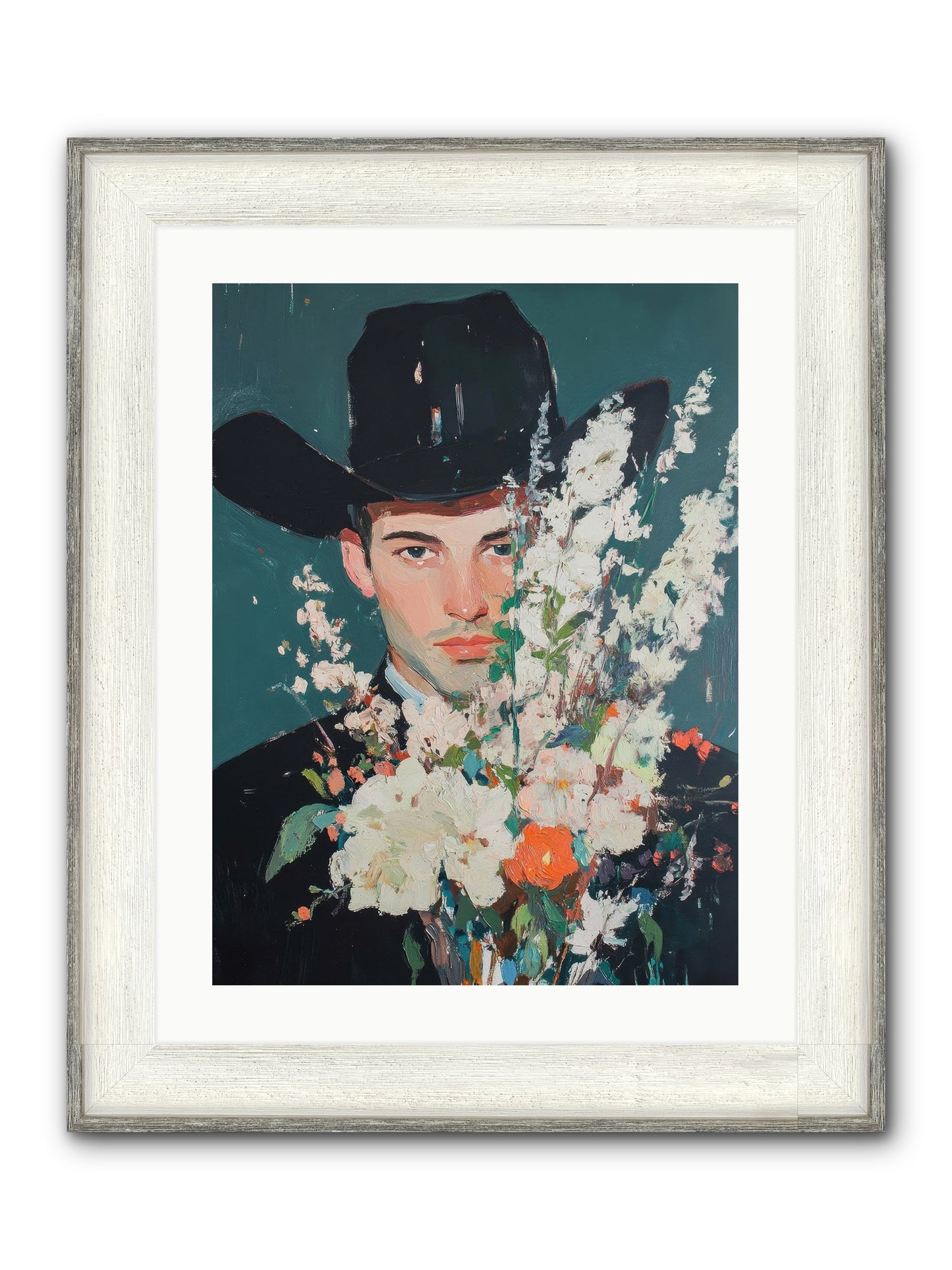 Timber Line Trance Framed Print - Driftwood White 18x24
