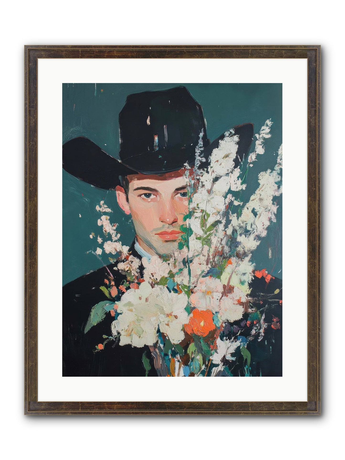 Timber Line Trance Framed Print - Slimwoods Black/Gold 18x24