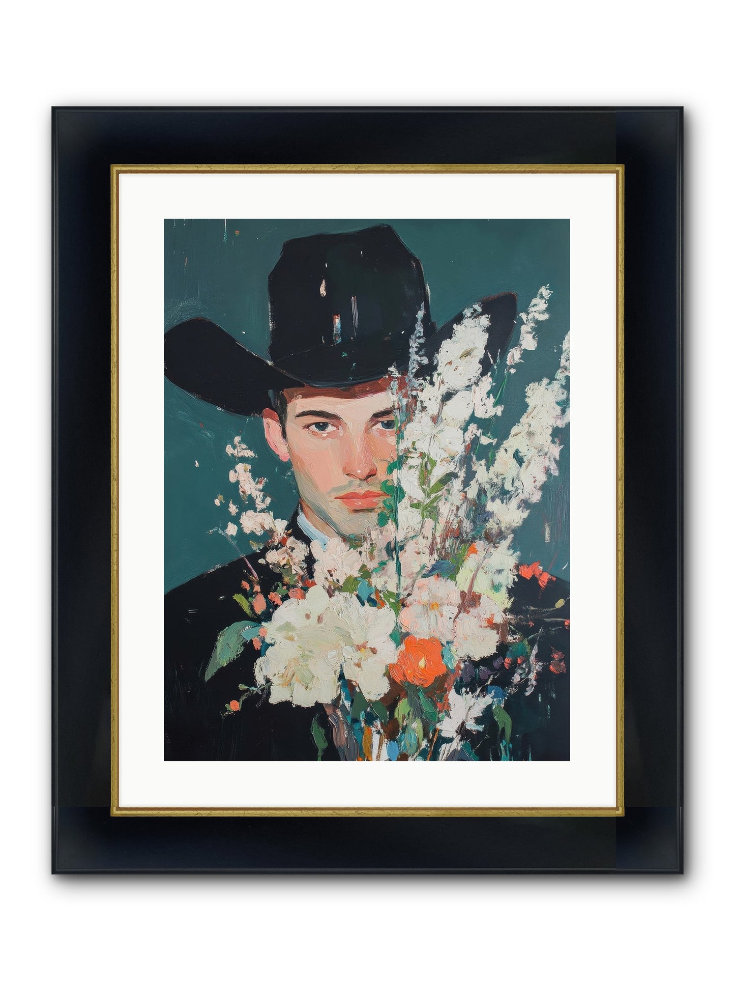 Timber Line Trance Framed Print - Wide Black w/Gold 18x24