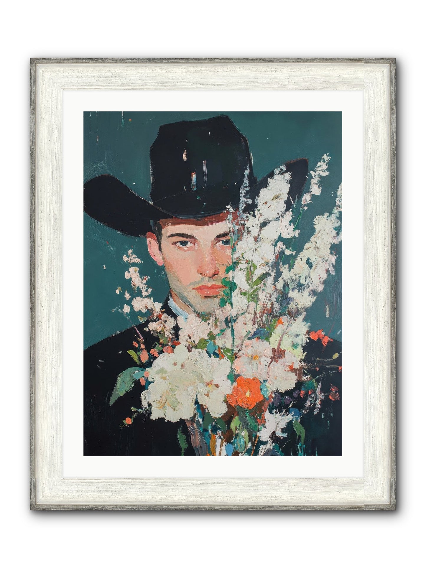 Timber Line Trance Framed Print - Driftwood White 24x32