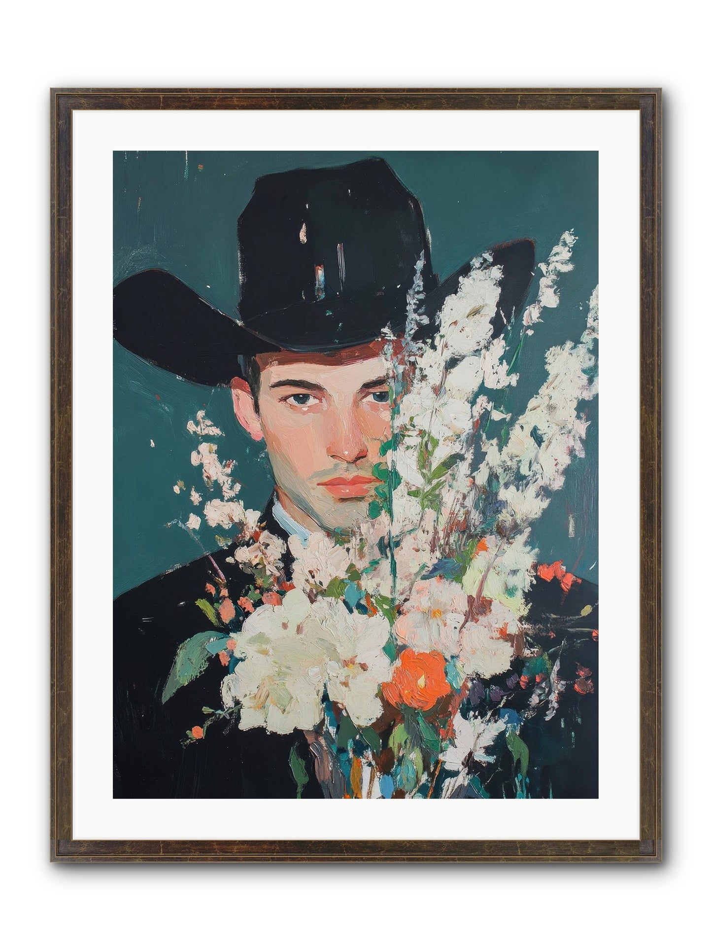 Timber Line Trance Framed Print - Slimwoods Black/Gold 24x32