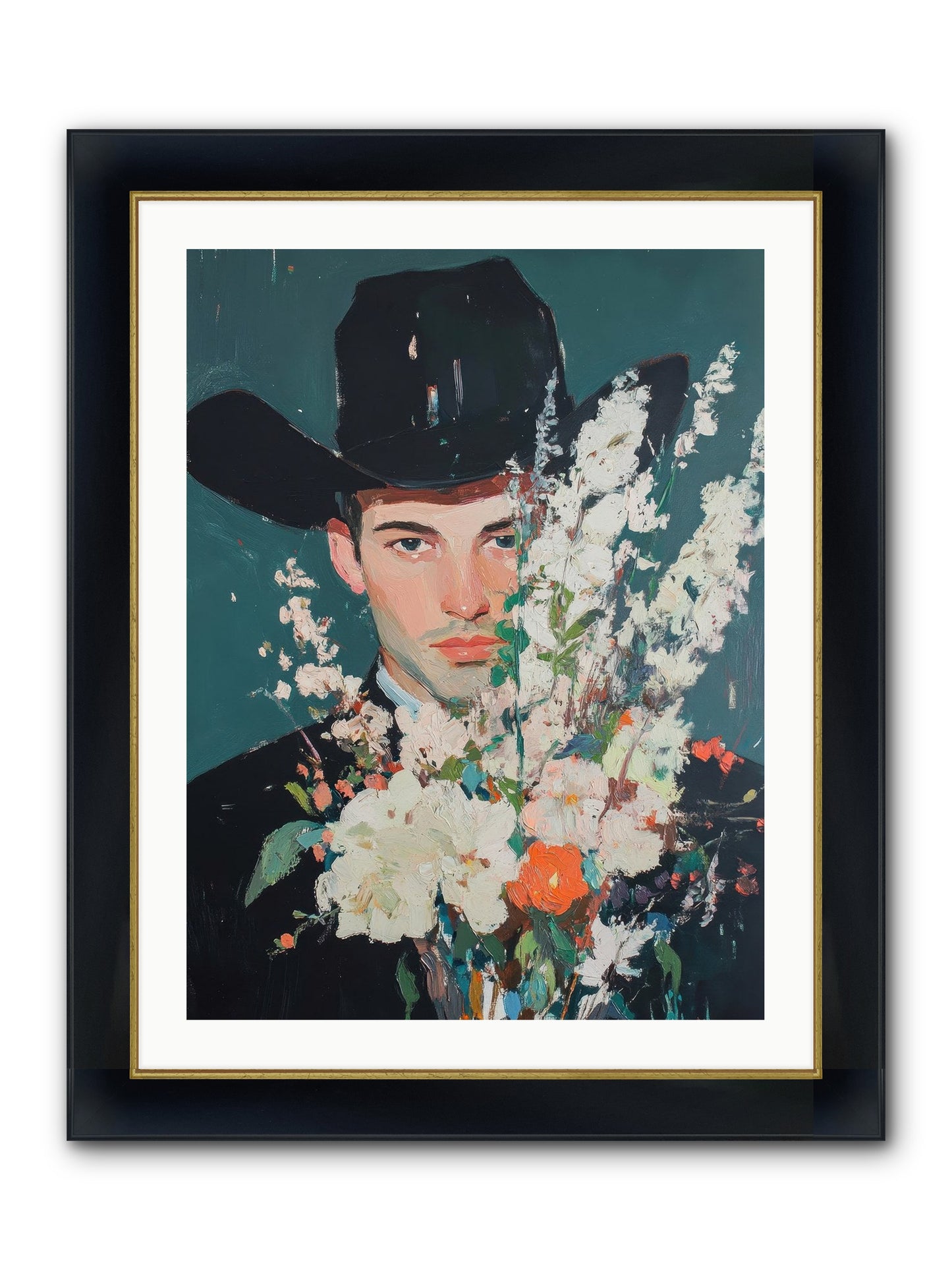 Timber Line Trance Framed Print - Wide Black w/Gold 24x32