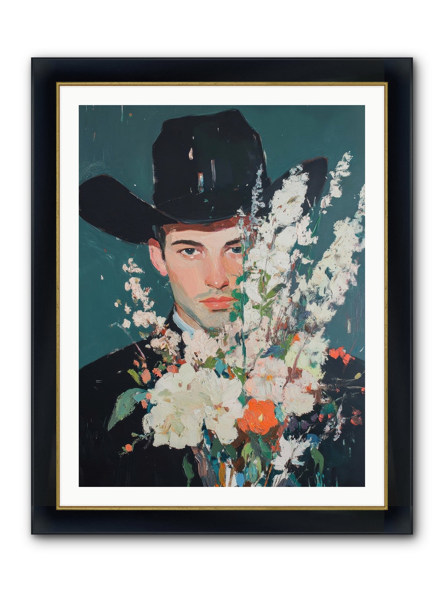 Timber Line Trance Framed Print - Wide Black w/Gold 30x40
