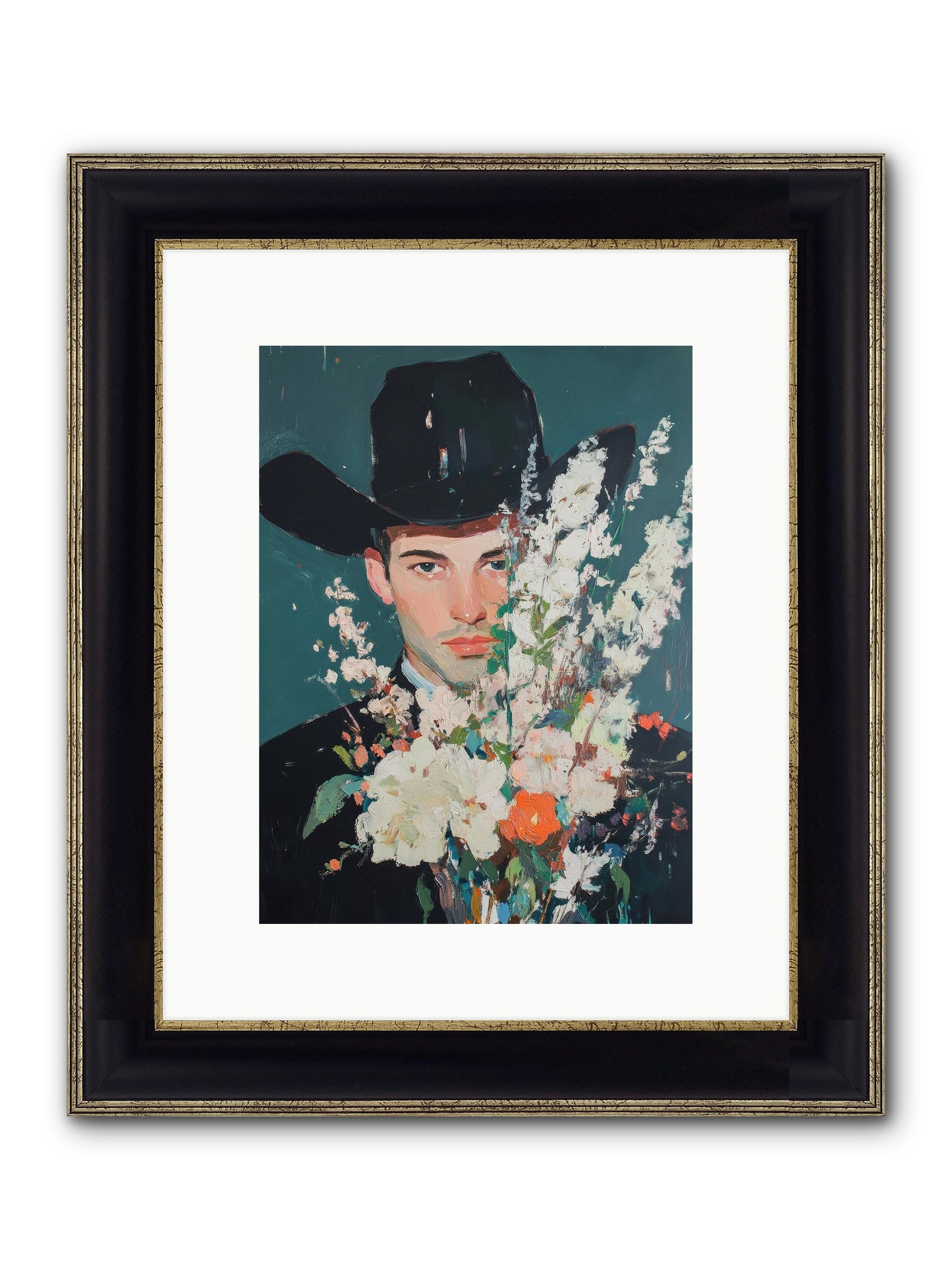 Timber Line Trance Framed Print - Black & Gold 9x12