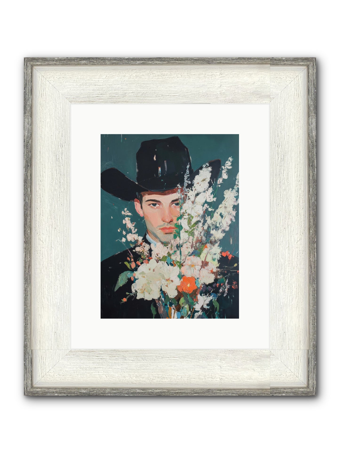 Timber Line Trance Framed Print - Driftwood White 9x12