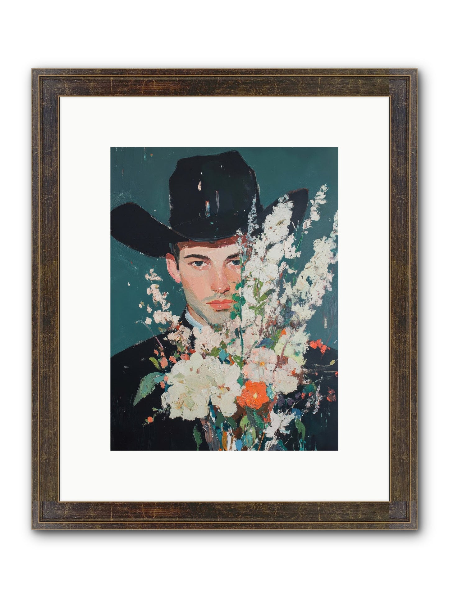 Timber Line Trance Framed Print - Slimwoods Black/Gold 9x12