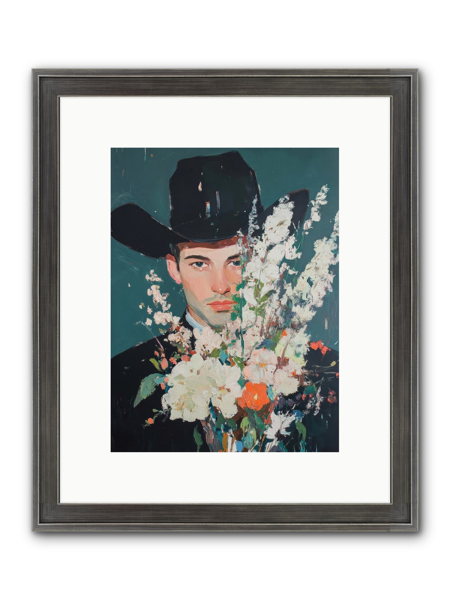 Timber Line Trance Framed Print - Slimwoods Black/Silver 9x12