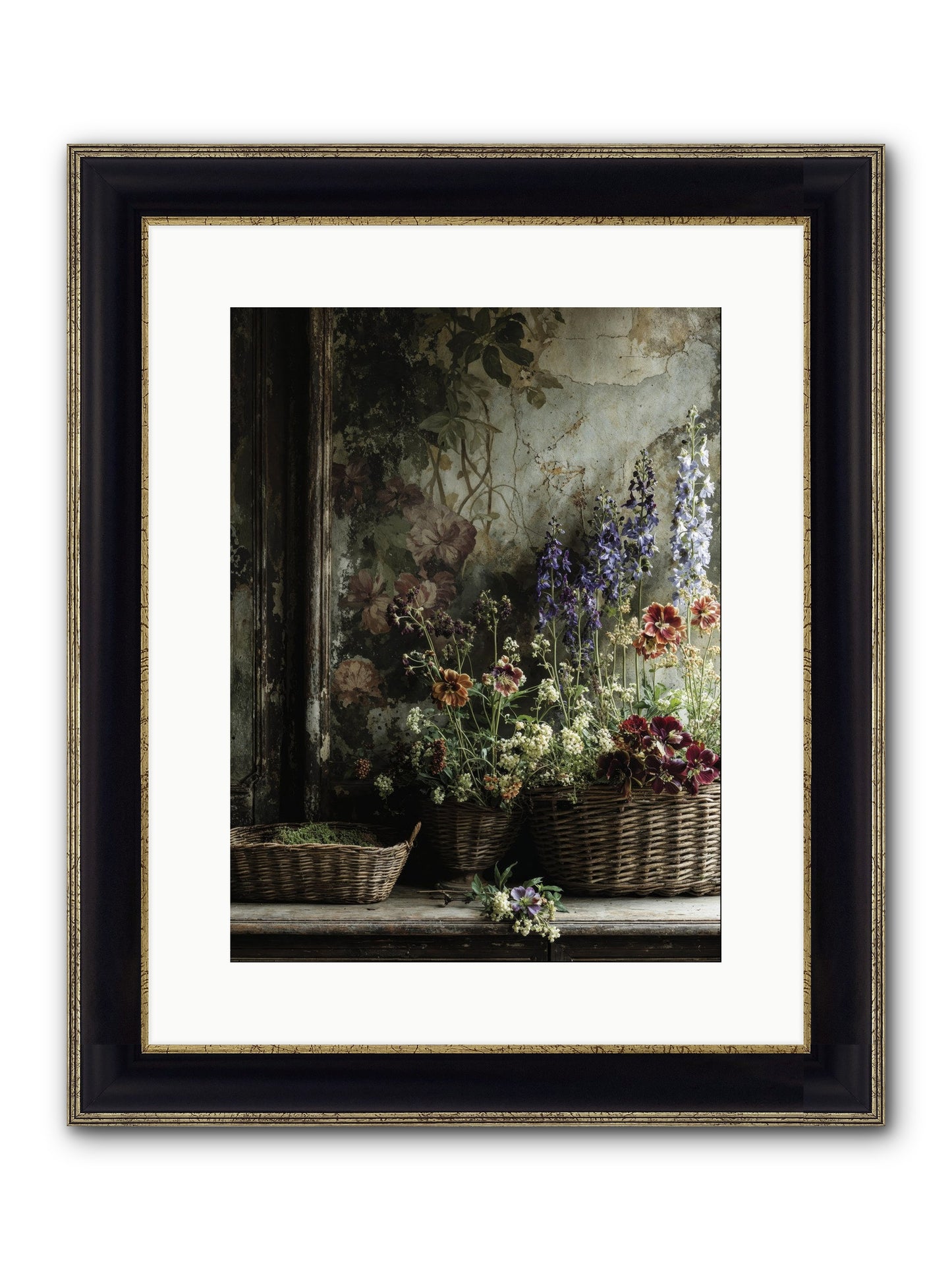 Time Belongs To Us Framed Print - Black & Gold 12x16