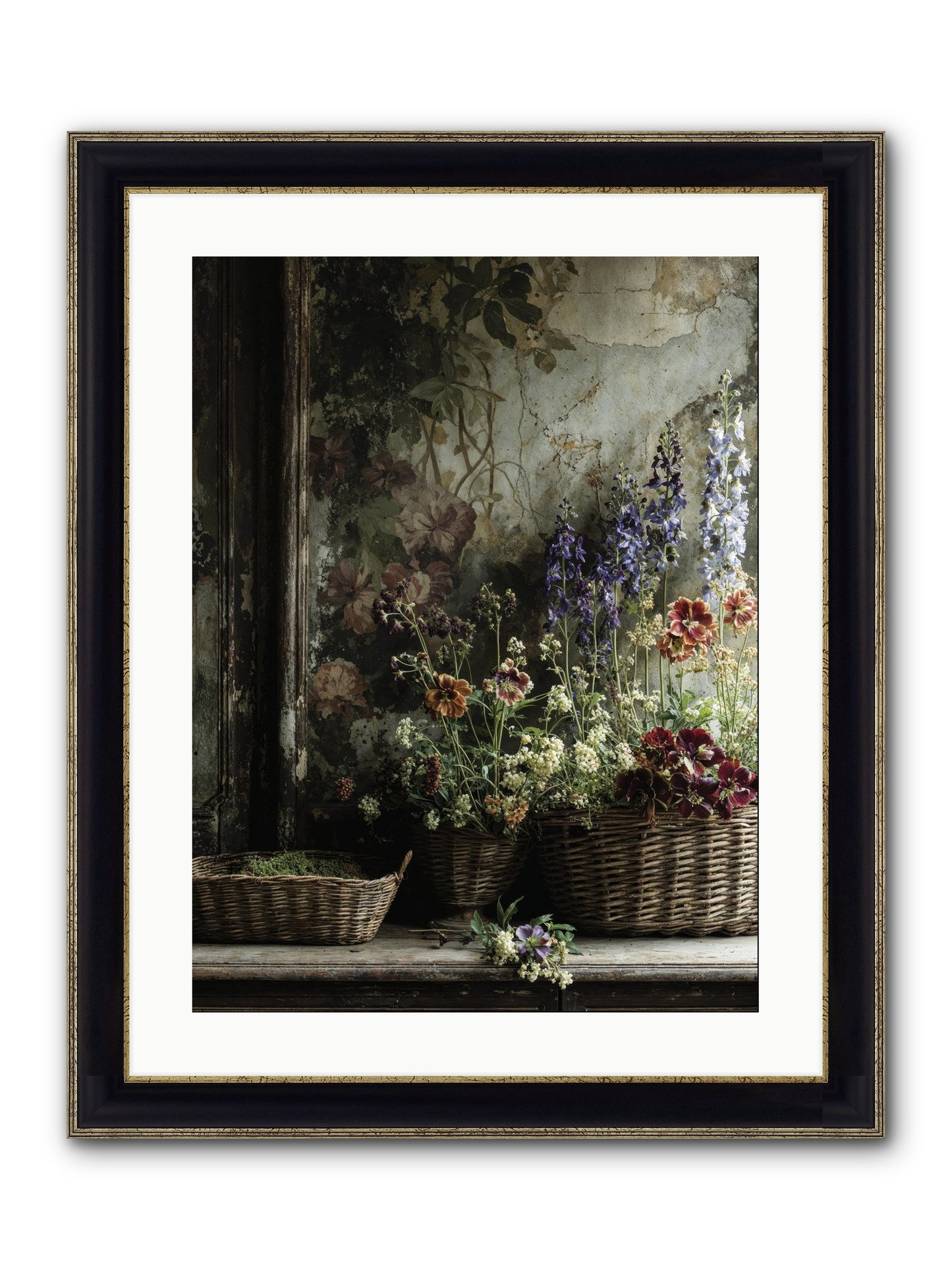 Time Belongs To Us Framed Print - Black & Gold 18x24