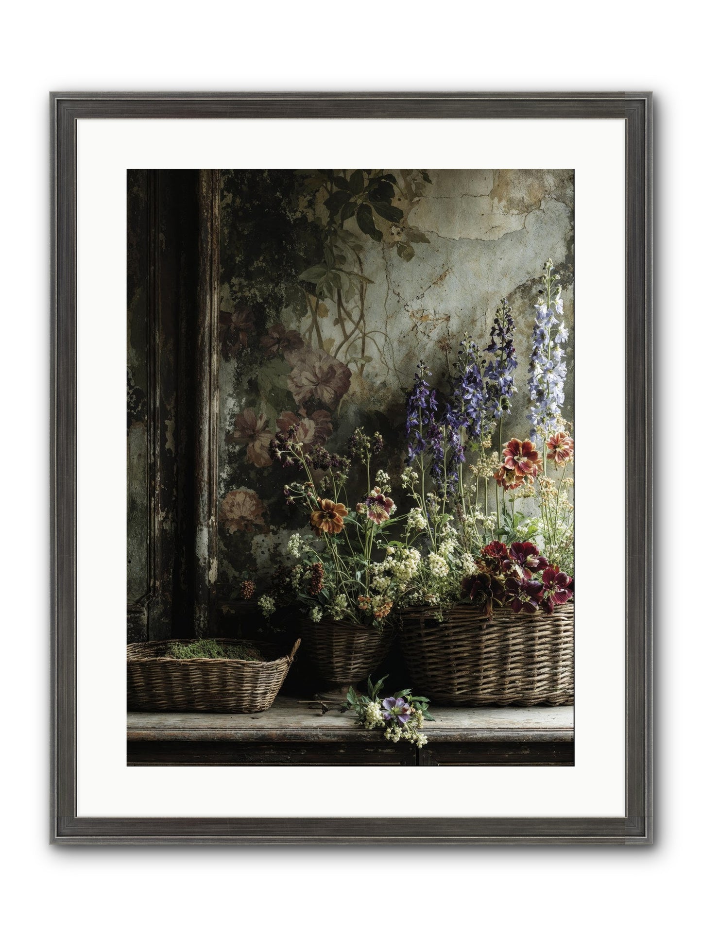 Time Belongs To Us Framed Print - Slimwoods Black/Silver 18x24