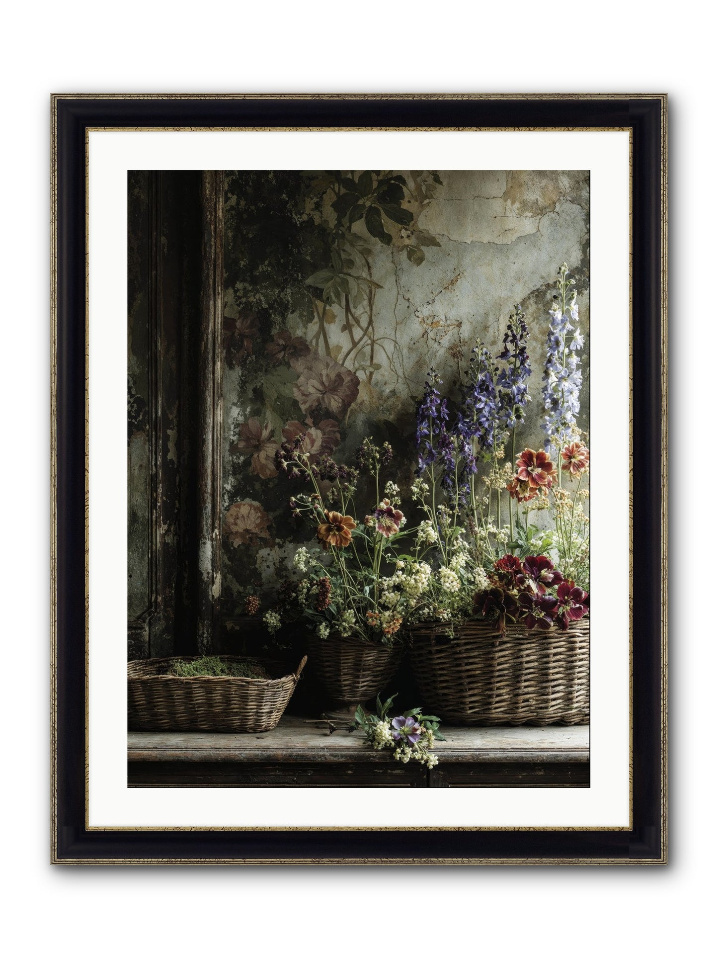 Time Belongs To Us Framed Print - Black & Gold 24x32